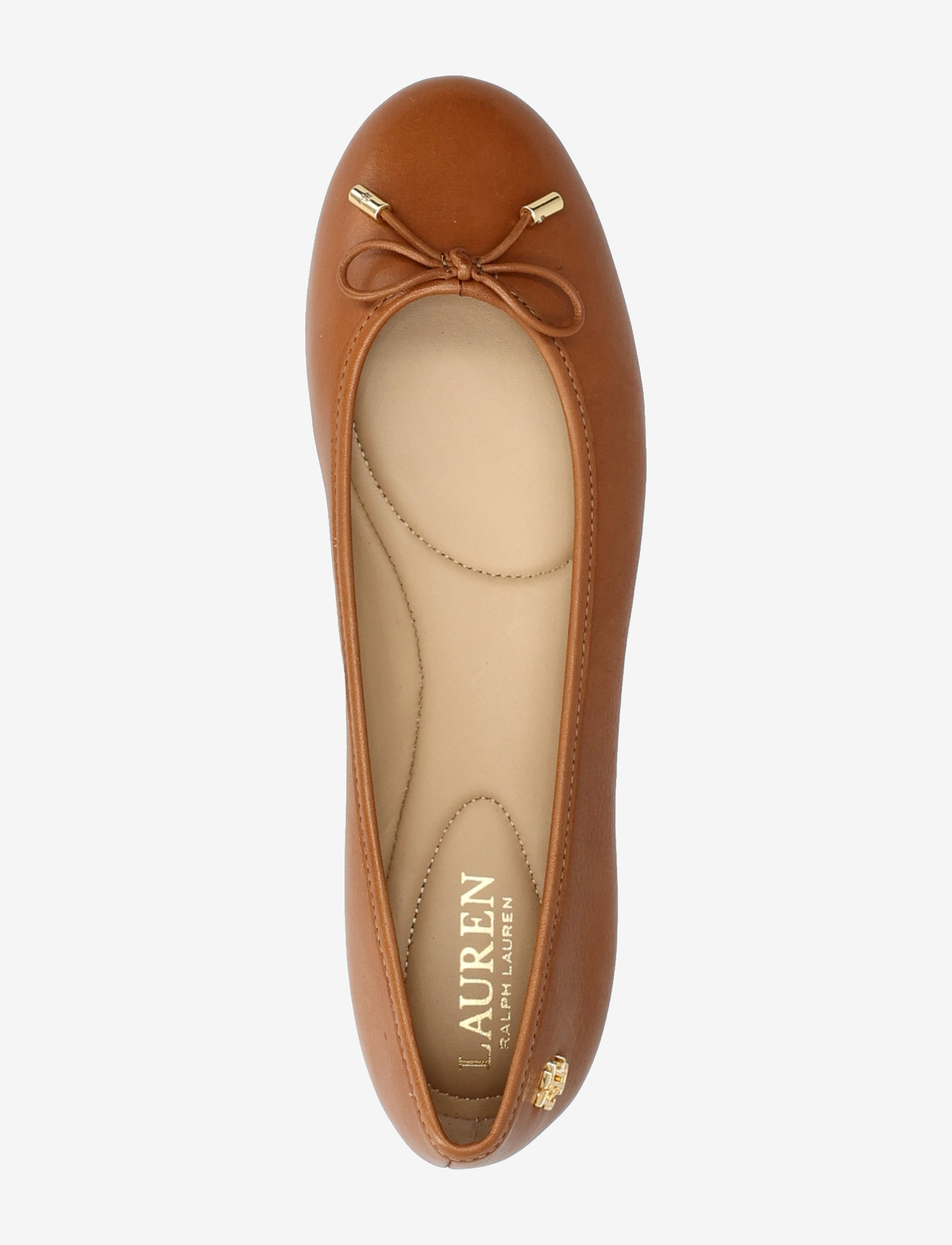 Lauren Ralph Lauren - Jayna Leather Flat - special occasions - deep saddle tan - 3
