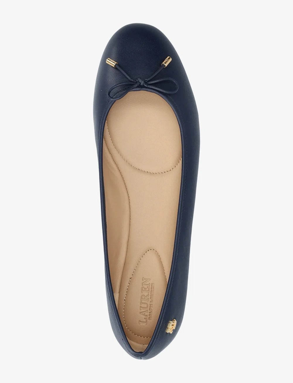 Lauren Ralph Lauren - Jayna Nappa Leather Flat - special occasions - refined navy - 3