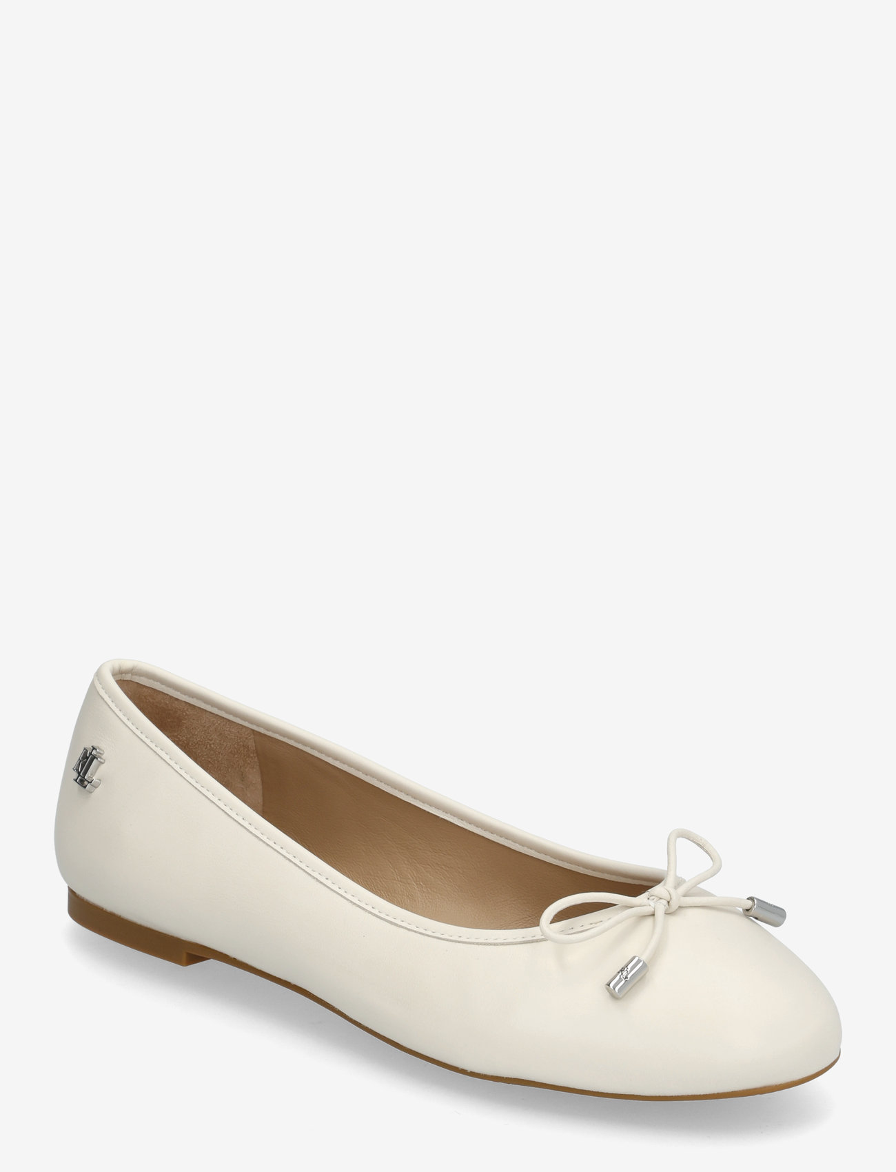 Lauren Ralph Lauren - Jayna Nappa Leather Flat - konfirmationstøj - soft white - 0