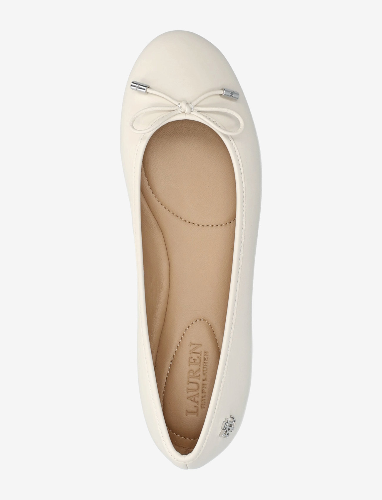 Lauren Ralph Lauren - Jayna Nappa Leather Flat - konfirmationstøj - soft white - 3