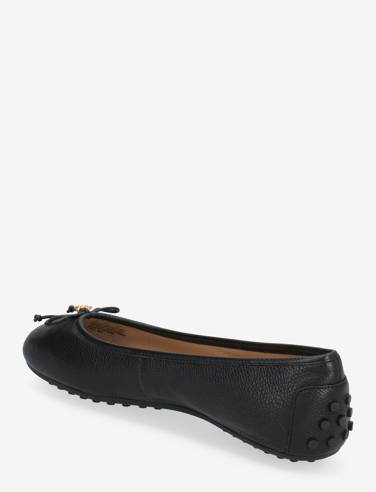 Lauren Ralph Lauren - Jayna Pebbled Leather Driver Flat - black - 2