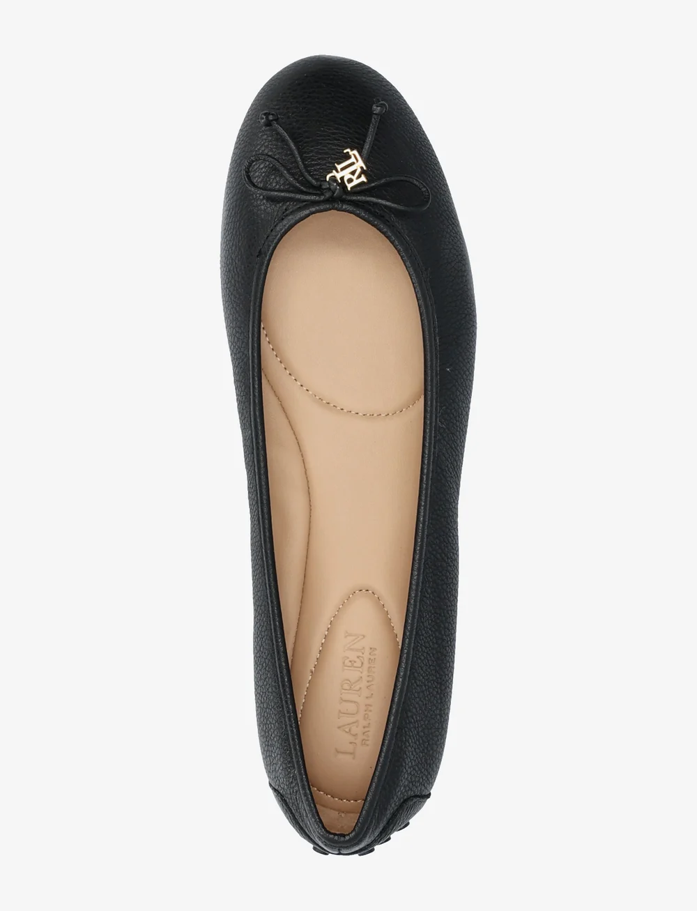 Lauren Ralph Lauren - Jayna Pebbled Leather Driver Flat - ballerinas - black - 3