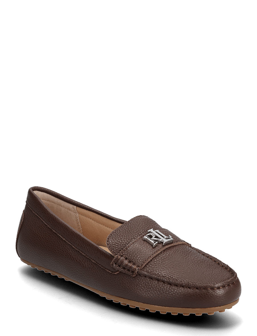 Lauren Ralph Lauren - Barnsbury Pebbled Leather Driver - seglarskor - dark hickory - 0