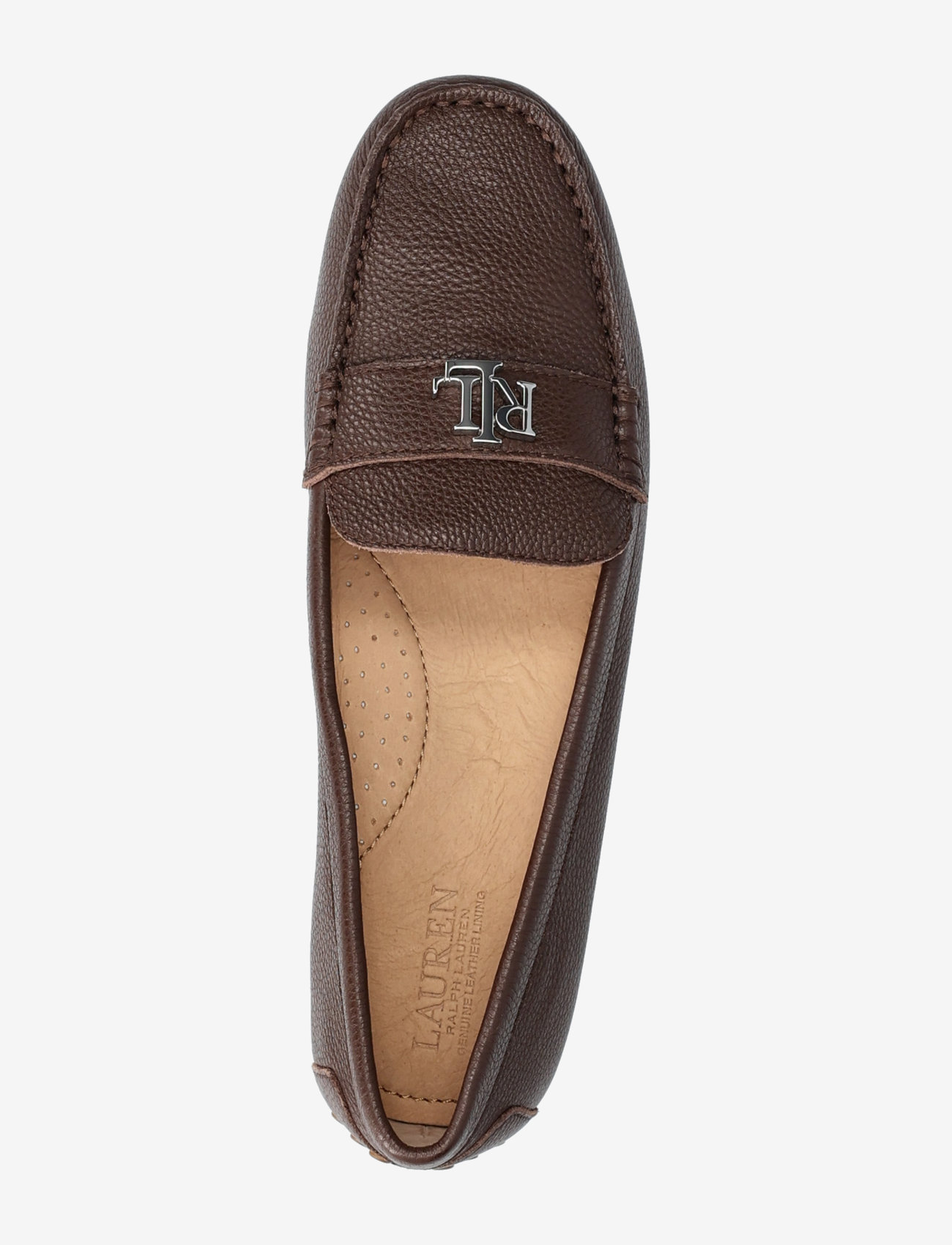 Lauren Ralph Lauren - Barnsbury Pebbled Leather Driver - dark hickory - 3
