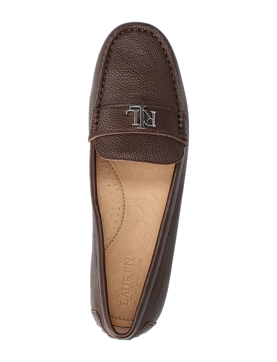 Lauren Ralph Lauren - Barnsbury Pebbled Leather Driver - seglarskor - dark hickory - 3