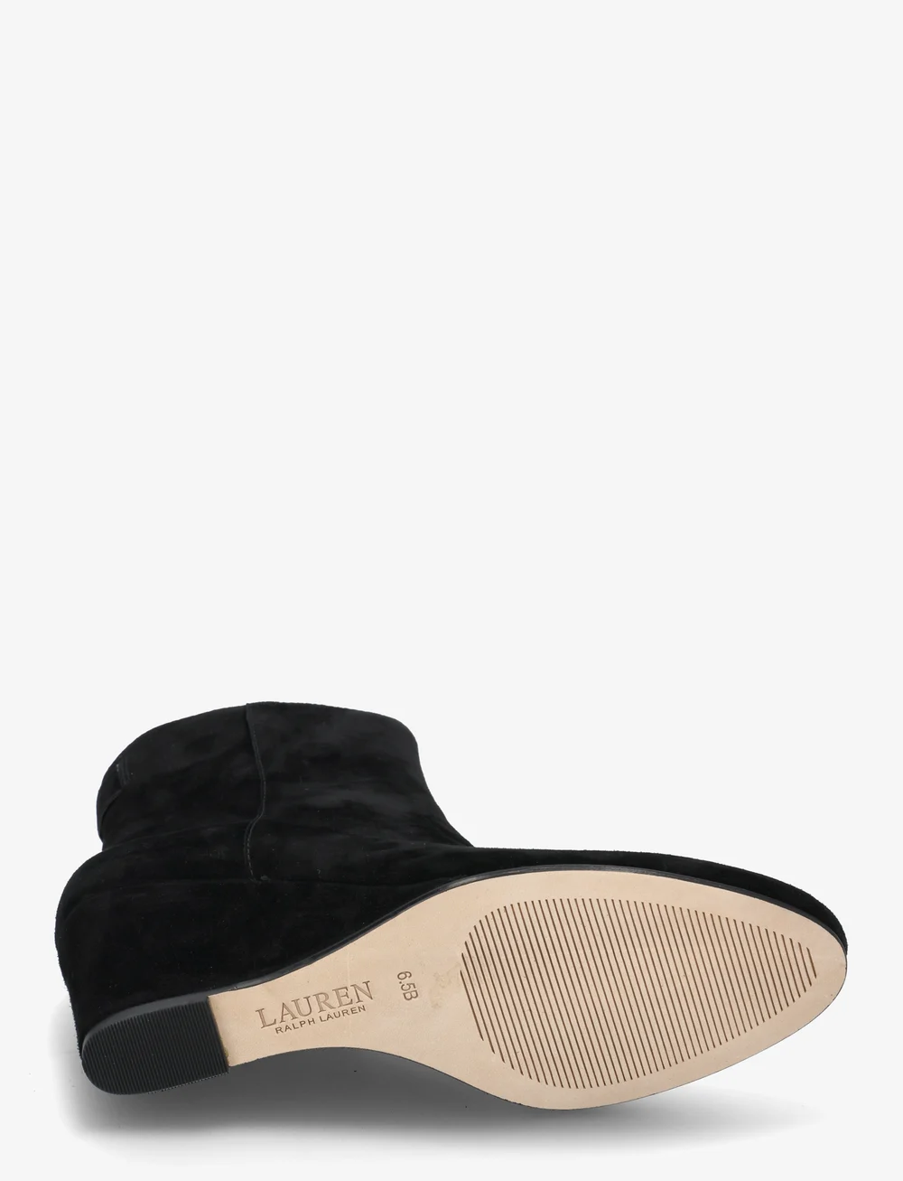 Lauren Ralph Lauren - Sherry Suede Bootie - støvletter - black - 4
