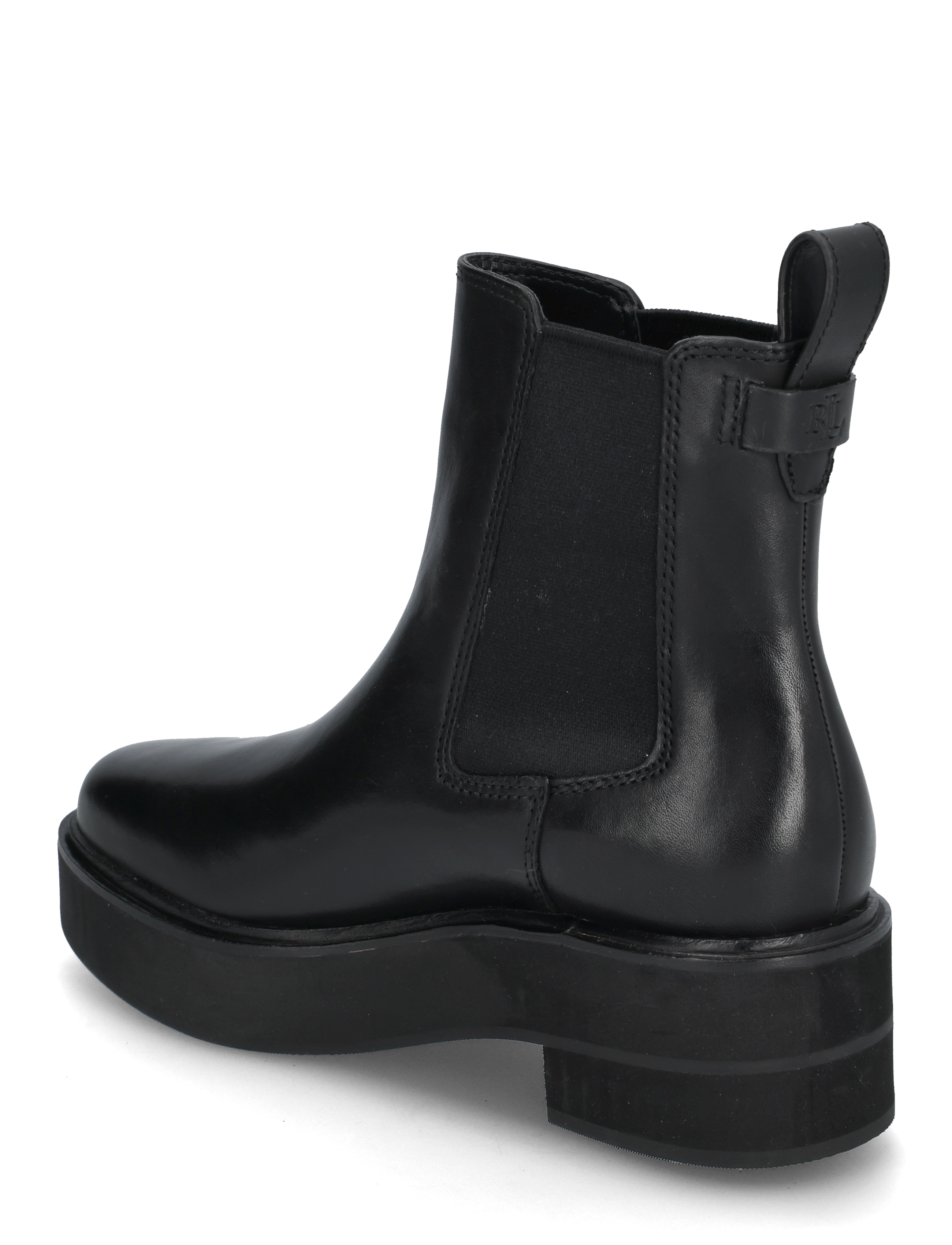Lauren Ralph Lauren - Adrianna Burnished Leather Bootie - chelsea boots - black - 3