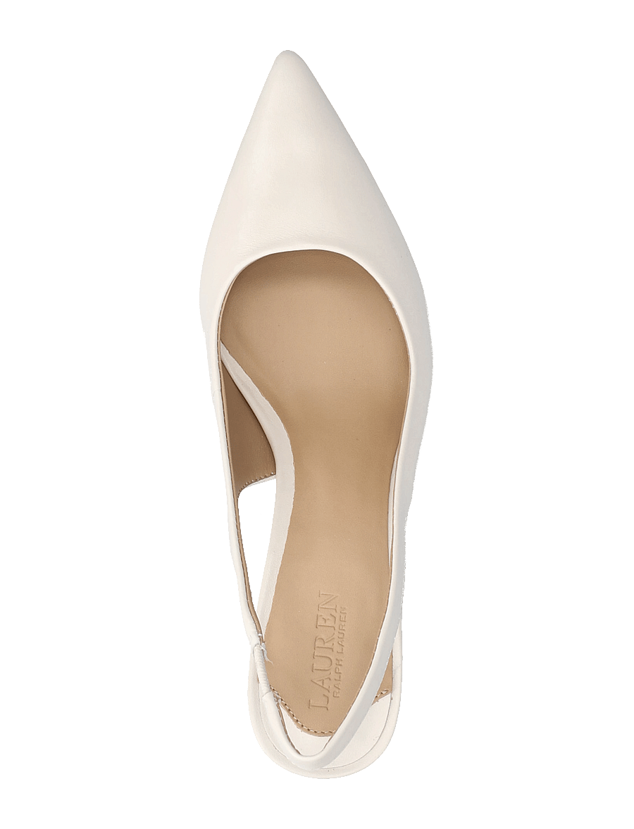 Lauren Ralph Lauren - Lolah II Nappa Leather Slingback Pump - konfirmation - soft white - 3