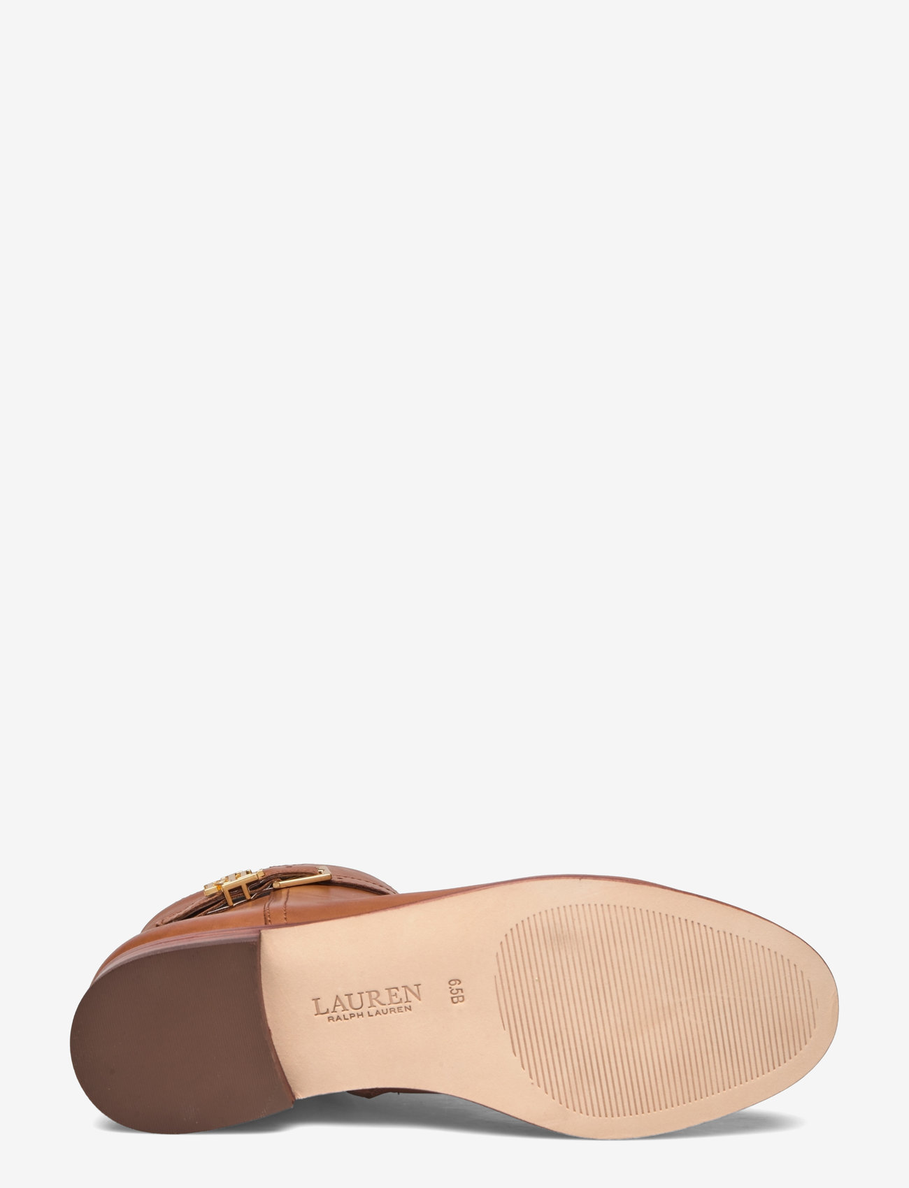 Lauren Ralph Lauren - Brooke Burnished Leather Bootie - deep saddle tan - 4