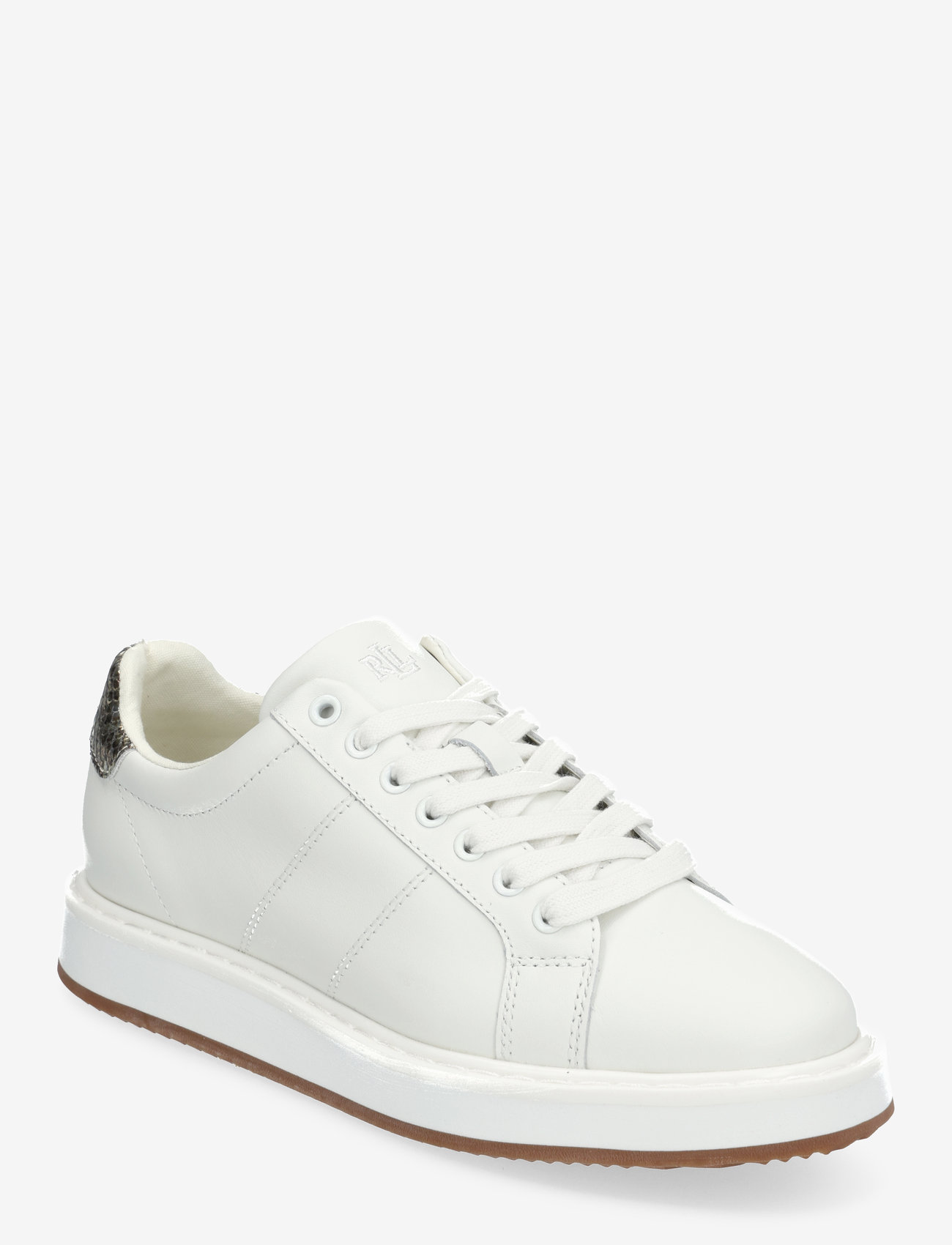 Lauren Ralph Lauren - Angeline IV Faux-Snakeskin-Trim Sneaker - konfirmation - snow white/antiqu - 0