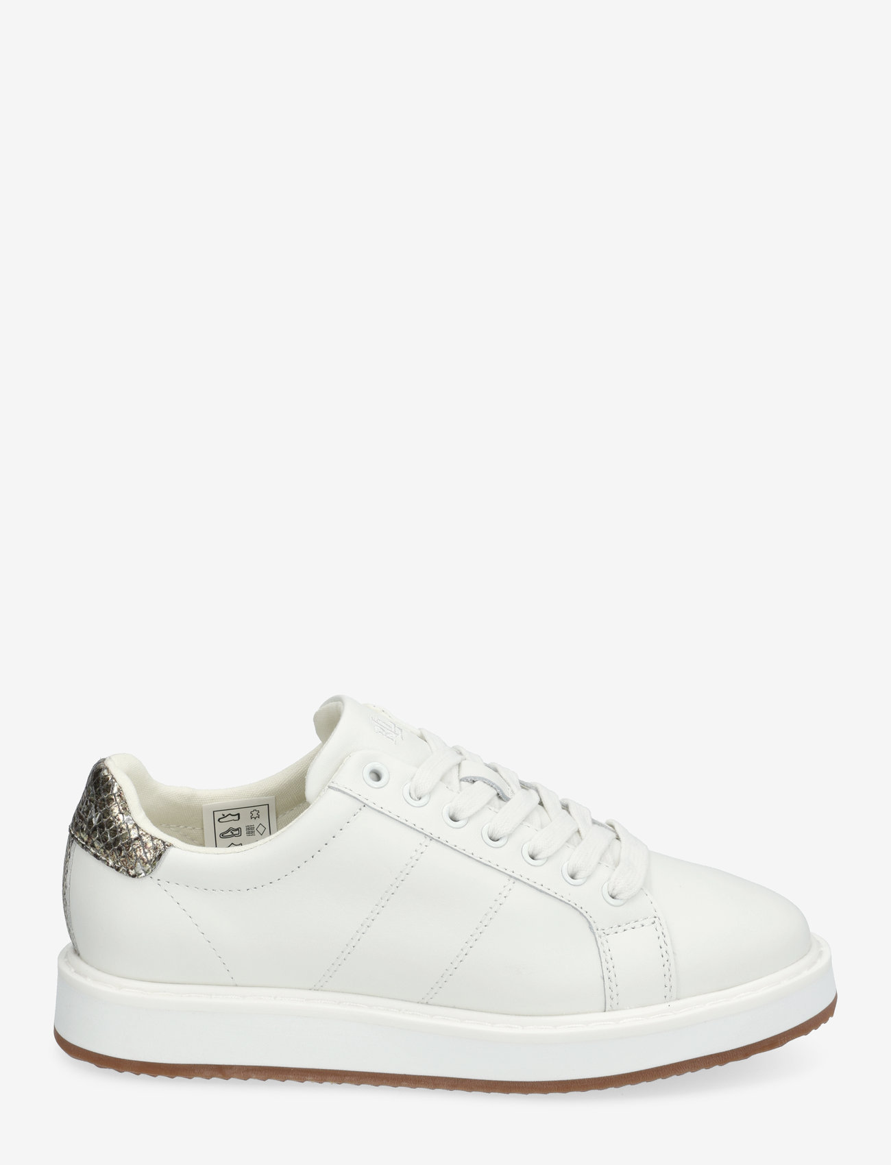 Lauren Ralph Lauren - Angeline IV Faux-Snakeskin-Trim Sneaker - konfirmation - snow white/antiqu - 1