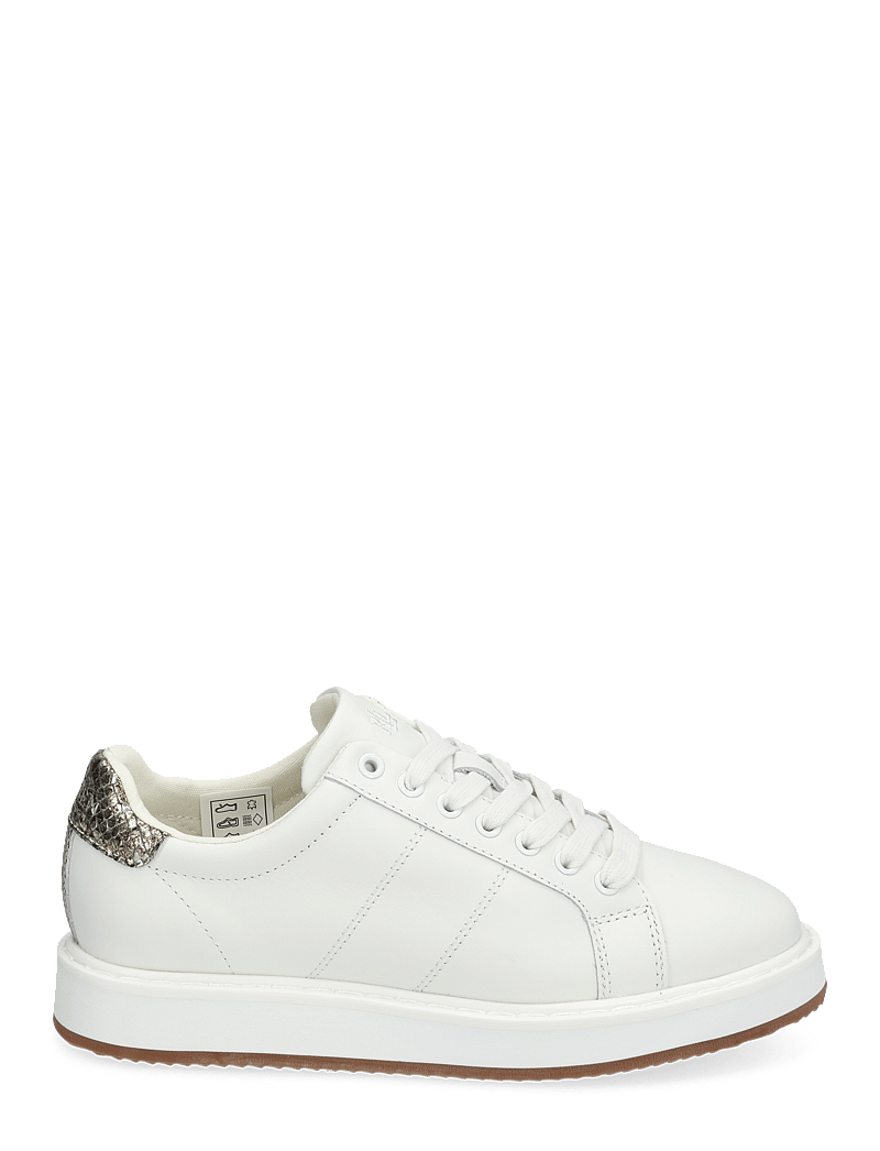 Lauren Ralph Lauren - Angeline IV Faux-Snakeskin-Trim Sneaker - konfirmation - snow white/antiqu - 1
