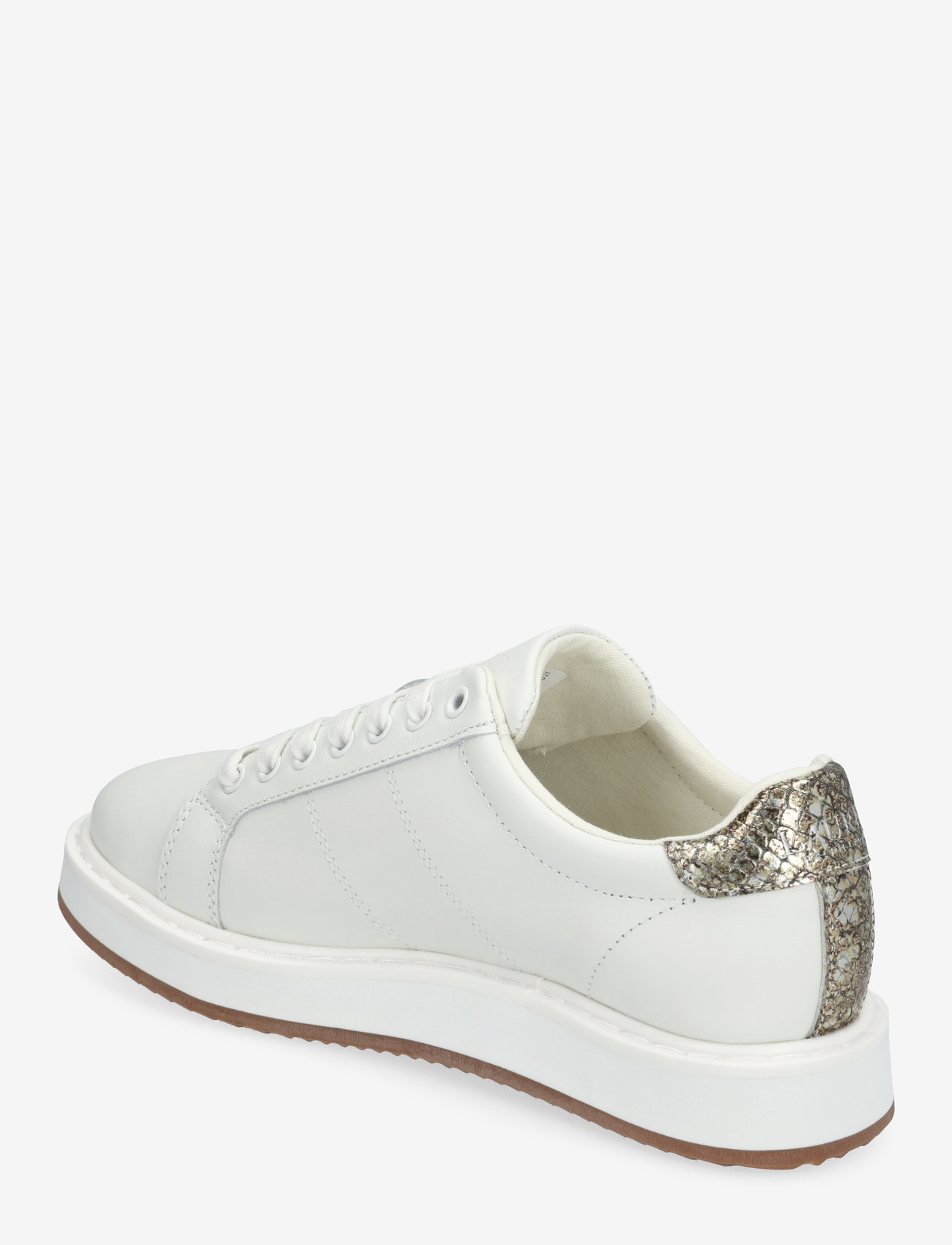 Lauren Ralph Lauren - Angeline IV Faux-Snakeskin-Trim Sneaker - konfirmation - snow white/antiqu - 2