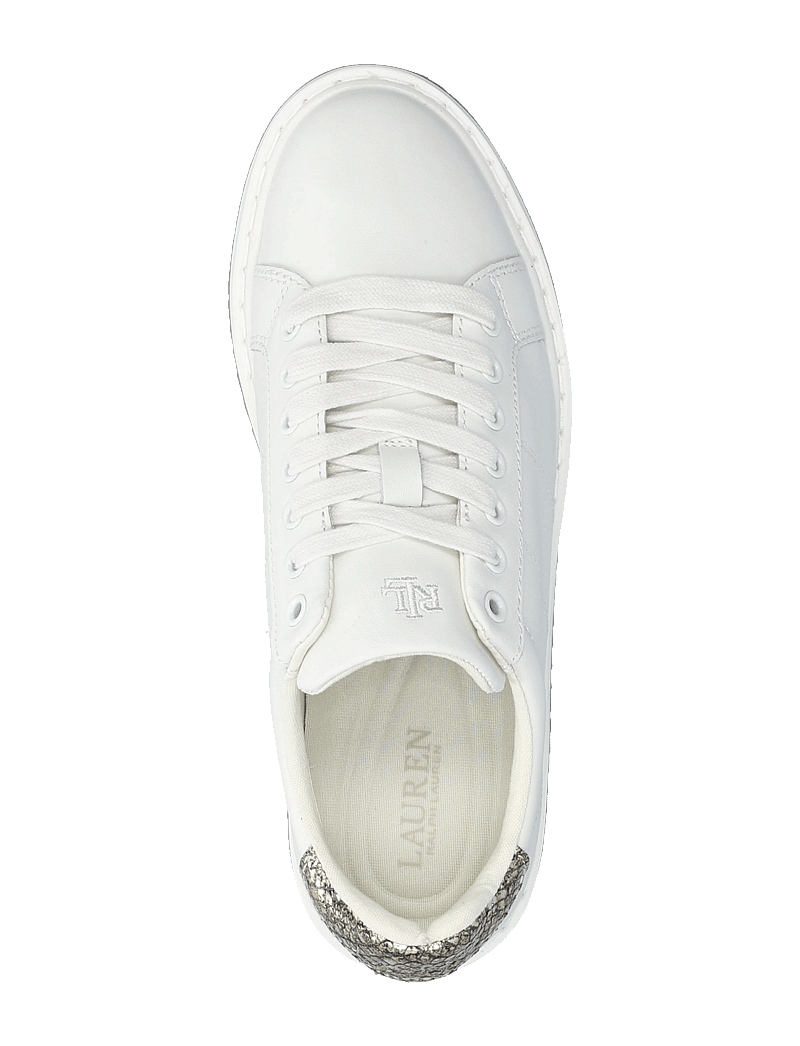 Lauren Ralph Lauren - Angeline IV Faux-Snakeskin-Trim Sneaker - konfirmation - snow white/antiqu - 3