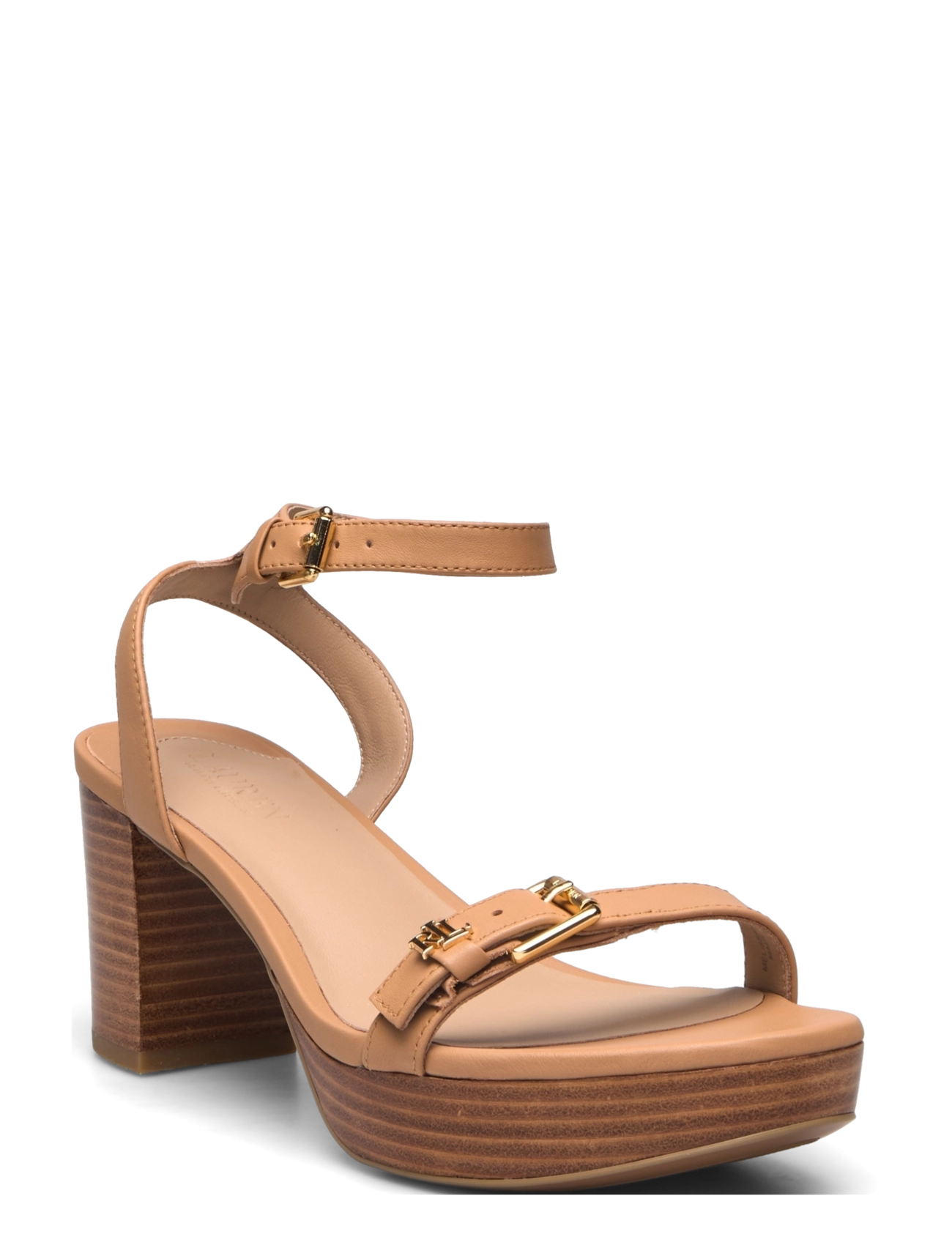 Lauren Ralph Lauren Melissah Nappa Leather Platform Sandal - Sandaler - BUFF / beige