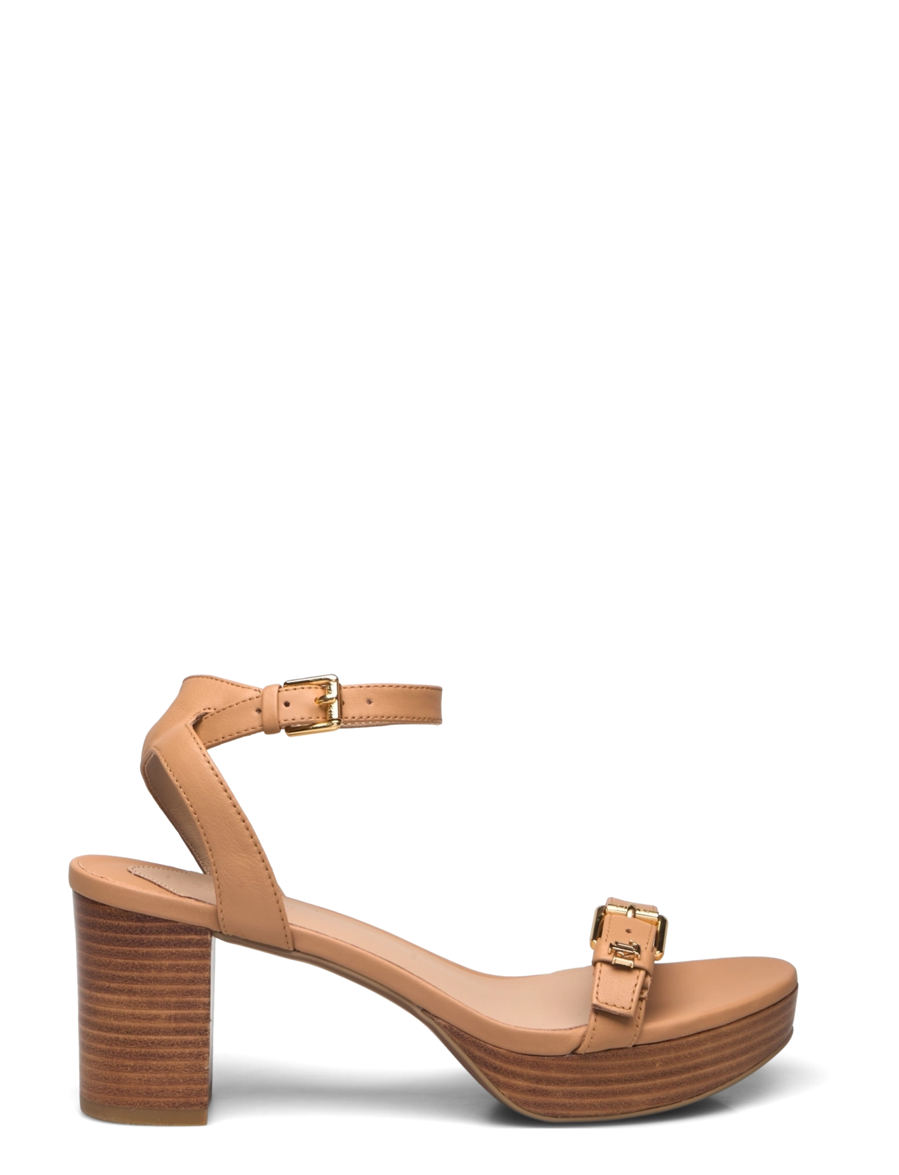 Lauren Ralph Lauren - Melissah Nappa Leather Platform Sandal - buff - 1