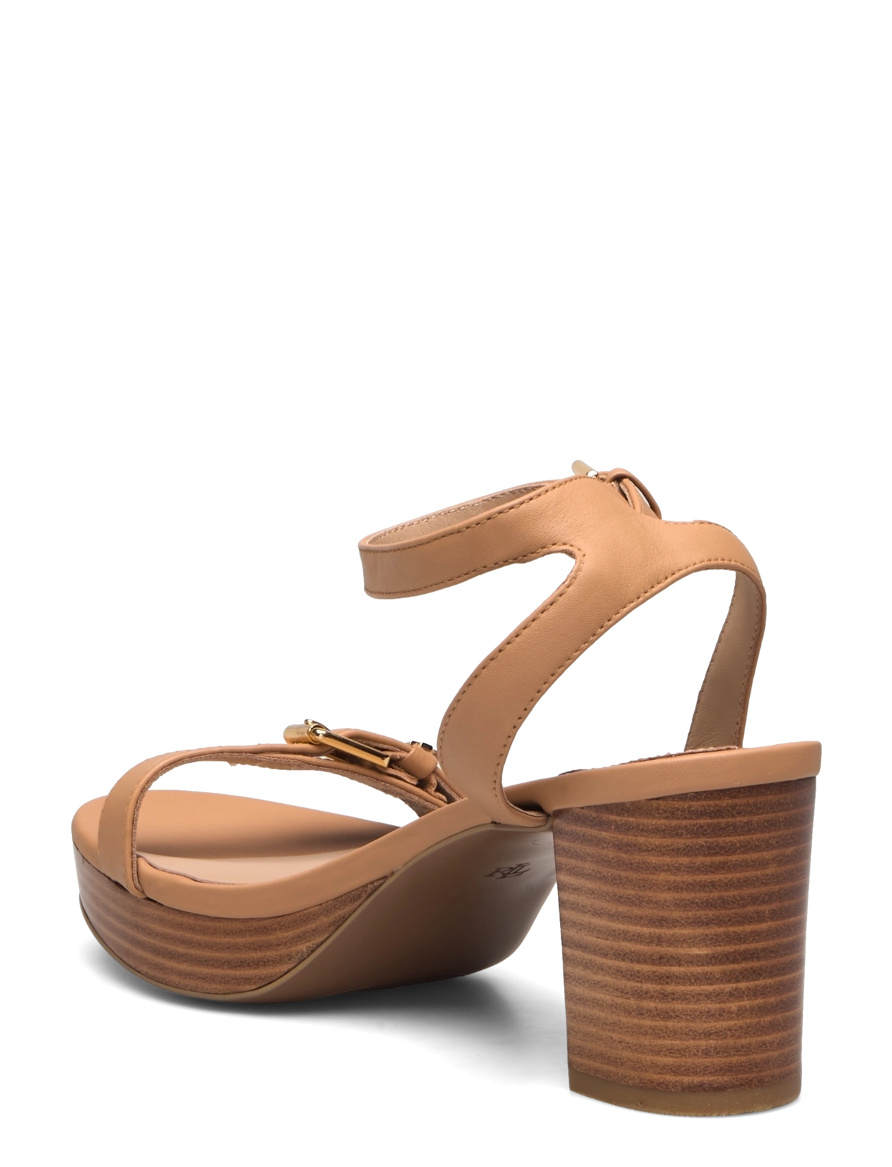 Lauren Ralph Lauren - Melissah Nappa Leather Platform Sandal - buff - 2