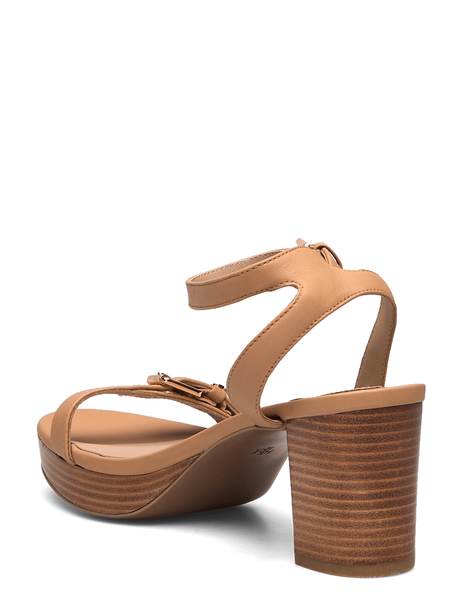 Lauren Ralph Lauren - Melissah Nappa Leather Platform Sandal - buff - 2