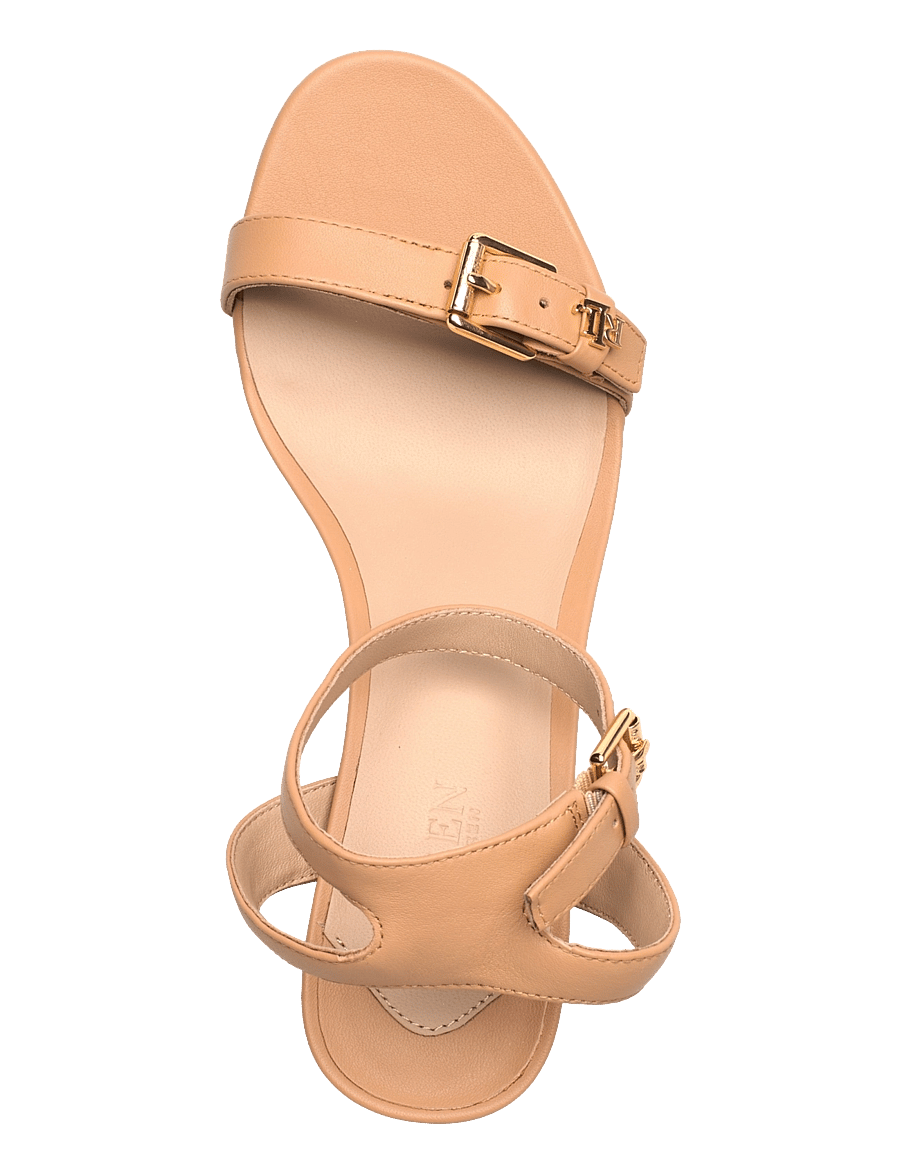 Lauren Ralph Lauren - Melissah Nappa Leather Platform Sandal - buff - 3