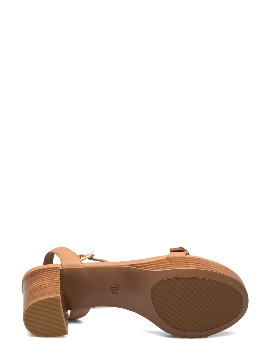 Lauren Ralph Lauren - Melissah Nappa Leather Platform Sandal - buff - 4