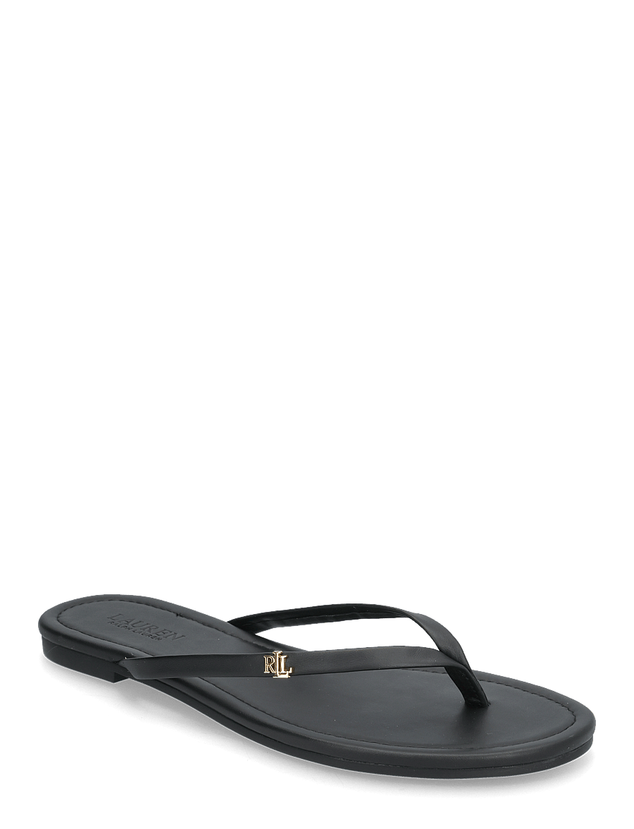 Lauren Ralph Lauren - Raquel Leather Flip-Flop - tongs - black - 0