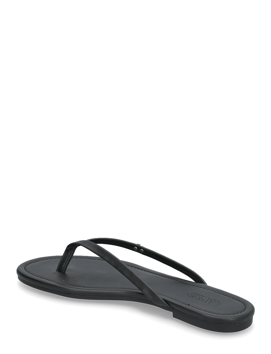 Lauren Ralph Lauren - Raquel Leather Flip-Flop - tongs - black - 2