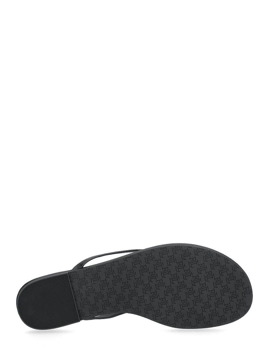 Lauren Ralph Lauren - Raquel Leather Flip-Flop - tongs - black - 4