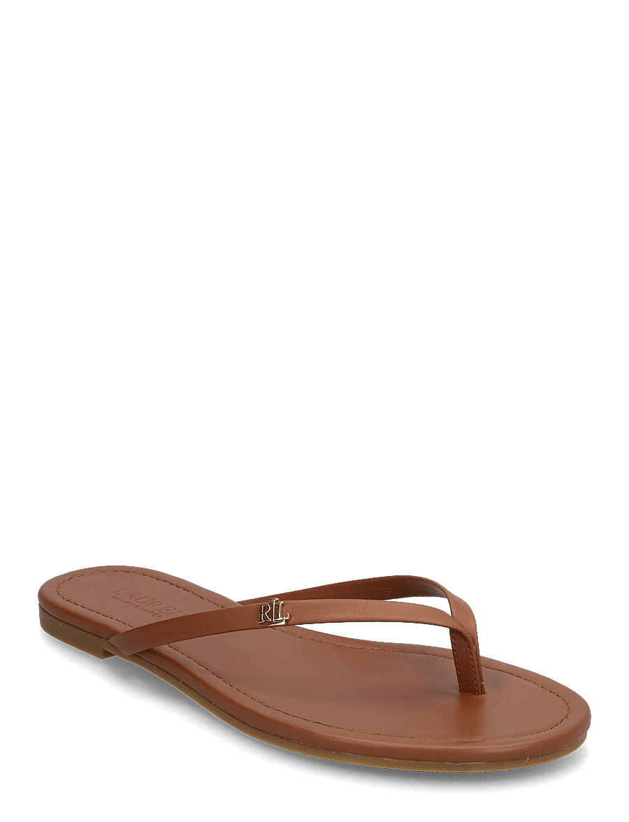 Lauren Ralph Lauren - Raquel Leather Flip-Flop - flip flops - lauren tan - 0
