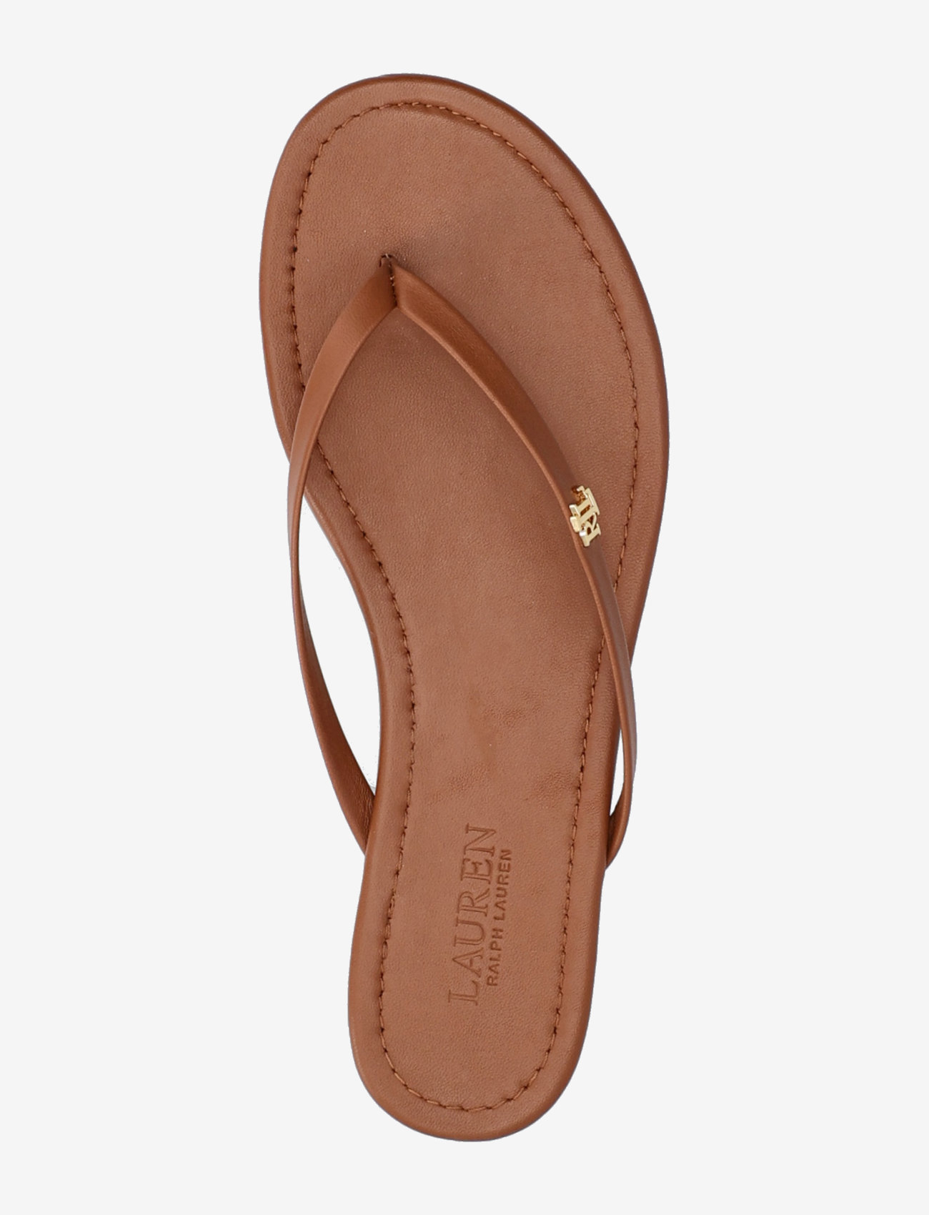 Lauren Ralph Lauren - Raquel Leather Flip-Flop - klipklapper - lauren tan - 3