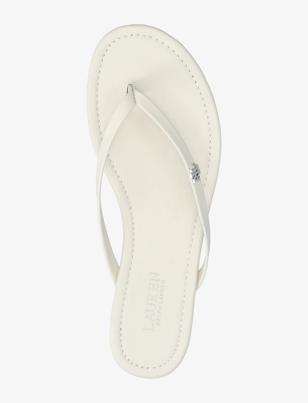 Lauren Ralph Lauren - Raquel Leather Flip-Flop - flip flops - soft white - 3