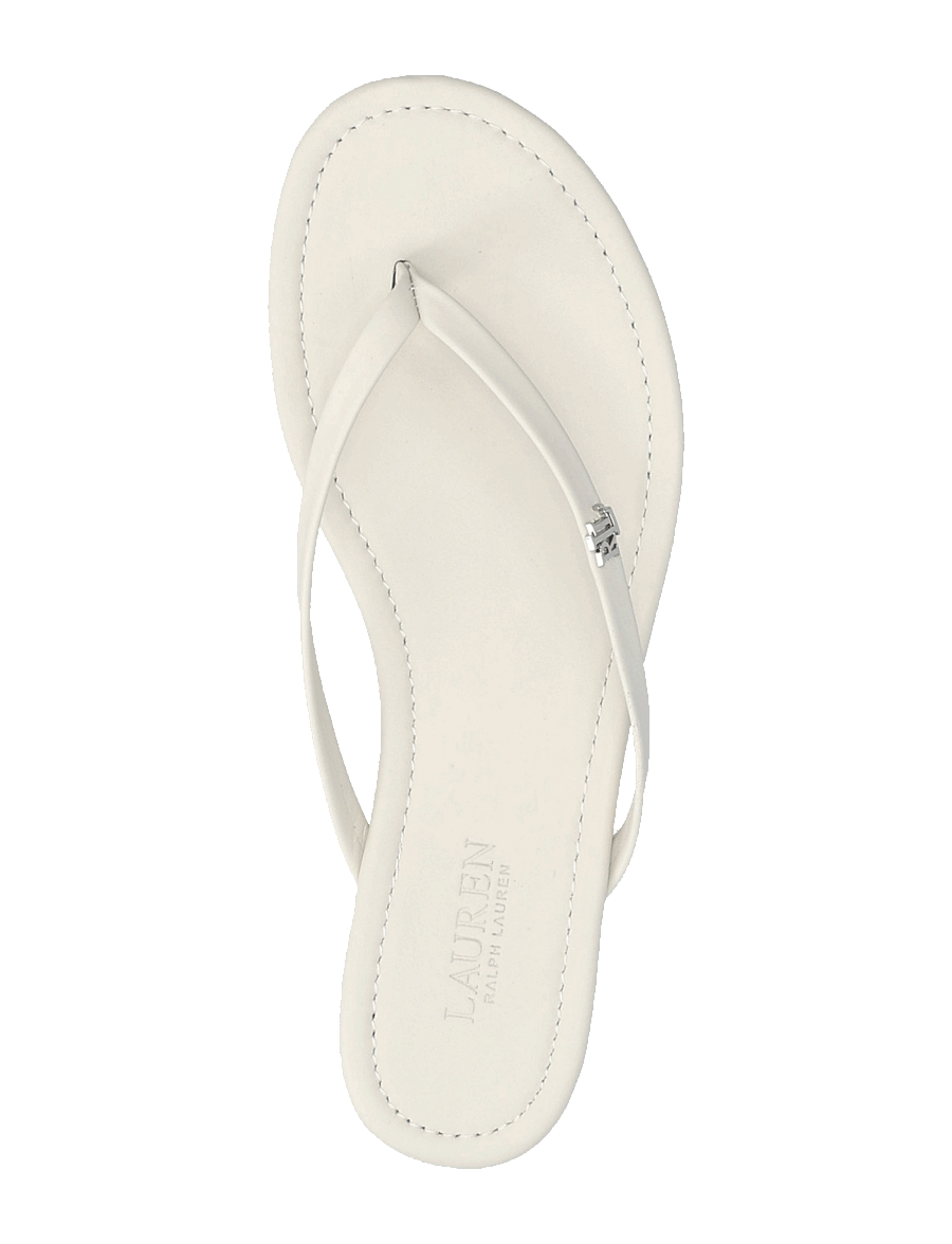 Lauren Ralph Lauren - Raquel Leather Flip-Flop - flip flops - soft white - 3