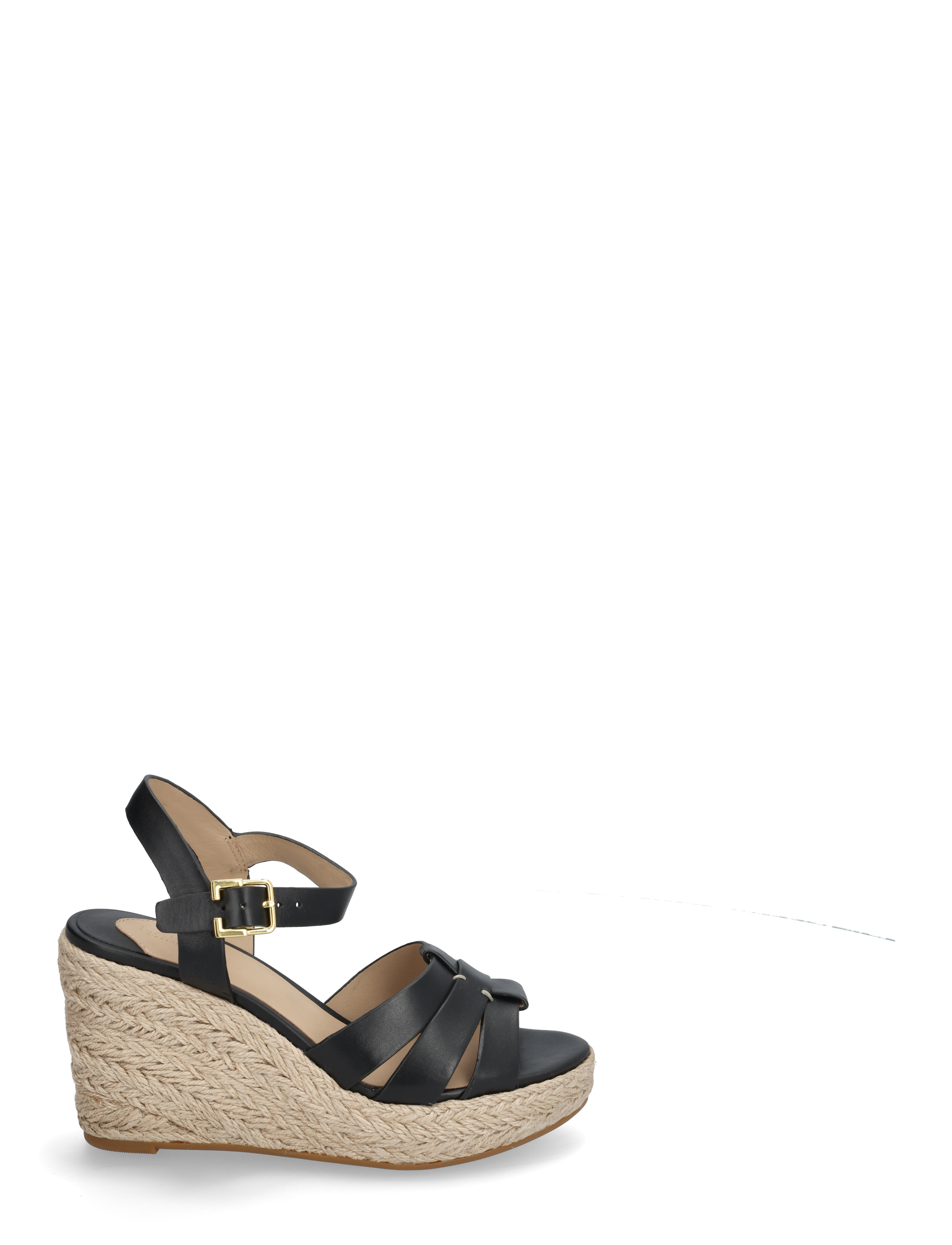 Lauren Ralph Lauren - Soffia Calfskin Espadrille - heeled espadrilles - black - 1