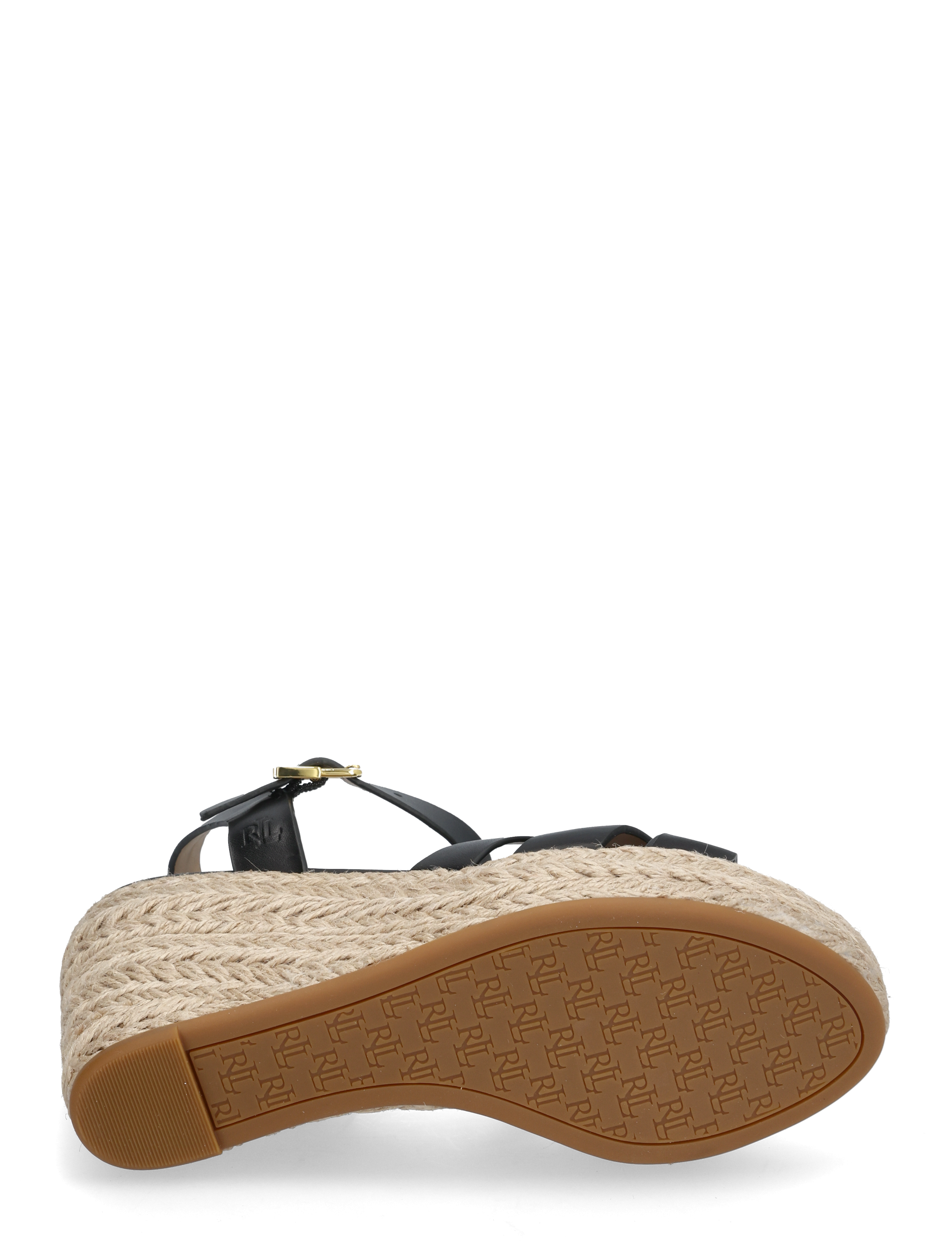 Lauren Ralph Lauren - Soffia Calfskin Espadrille - heeled espadrilles - black - 3