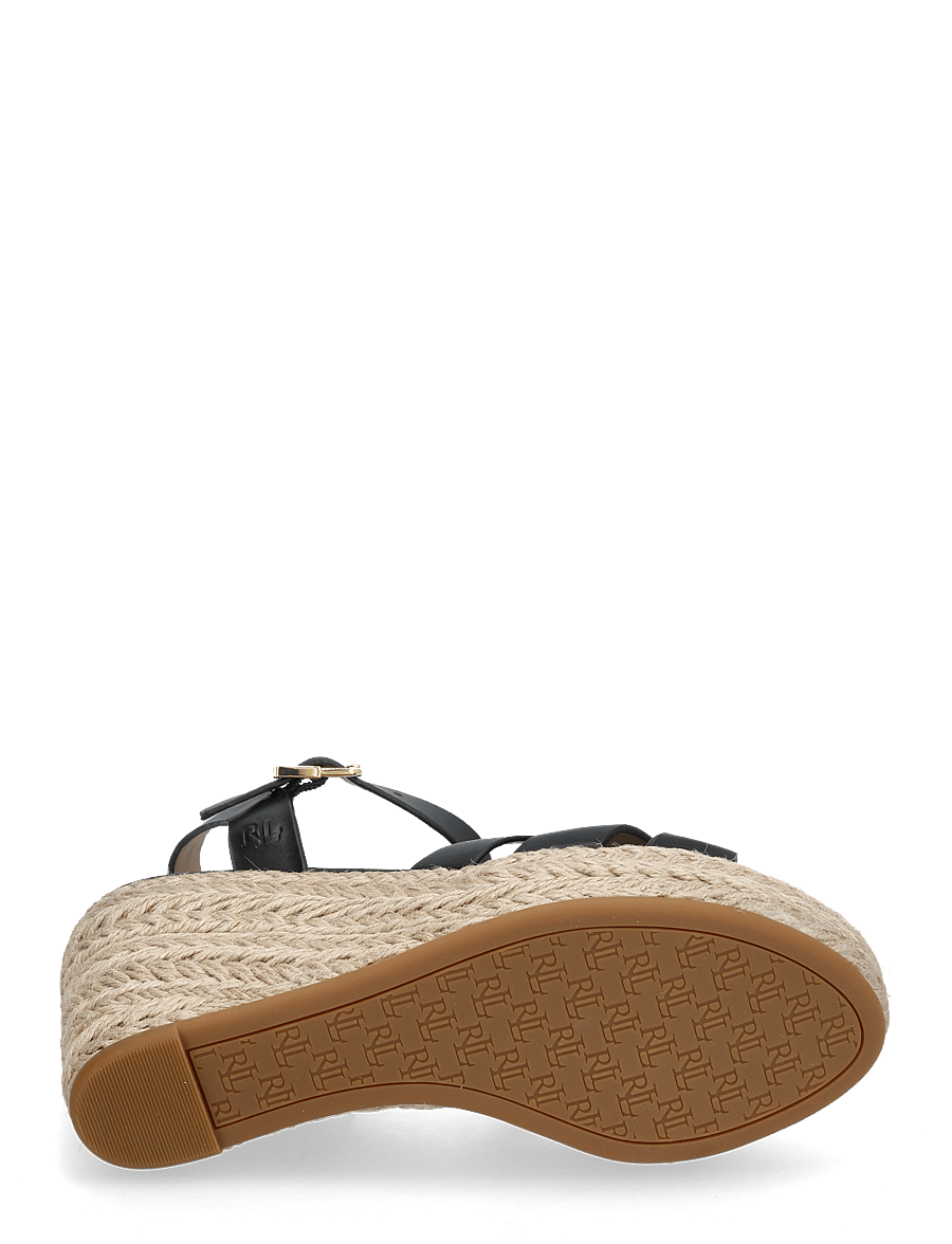 Lauren Ralph Lauren - Soffia Calfskin Espadrille - espadrilles met sleehak - black - 3