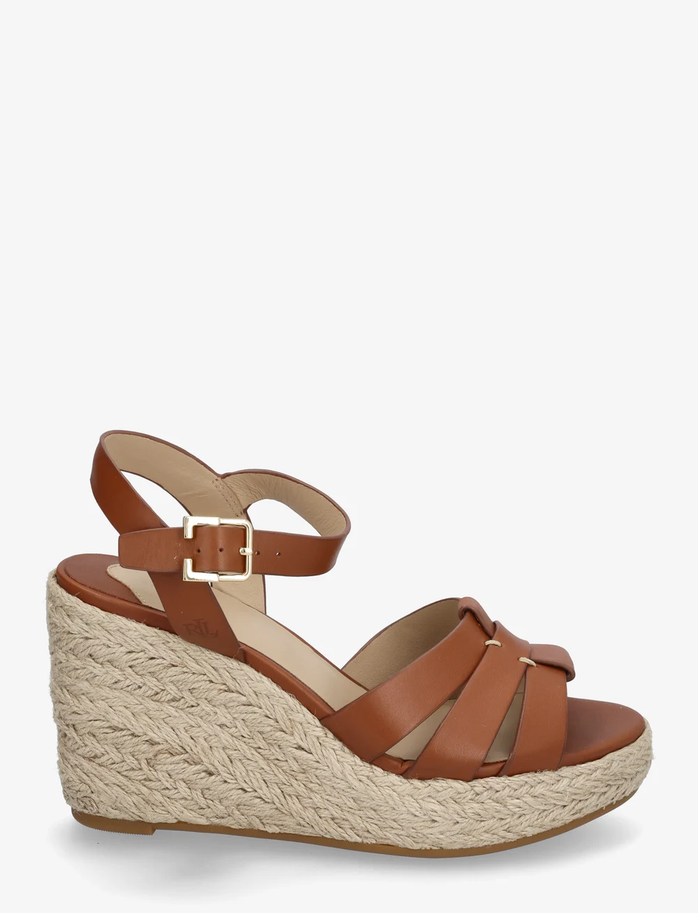 Lauren Ralph Lauren - Soffia Calfskin Espadrille - højhælede espadrillos - lauren tan - 1