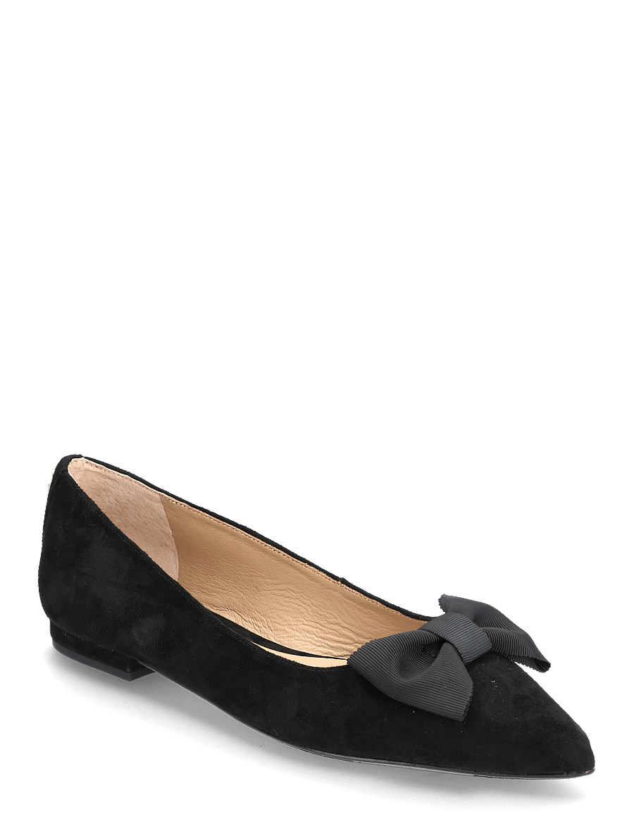 Lauren Ralph Lauren - Londyn Bow-Trim Suede Ballet Flat - besondere anlässe - black/black - 0