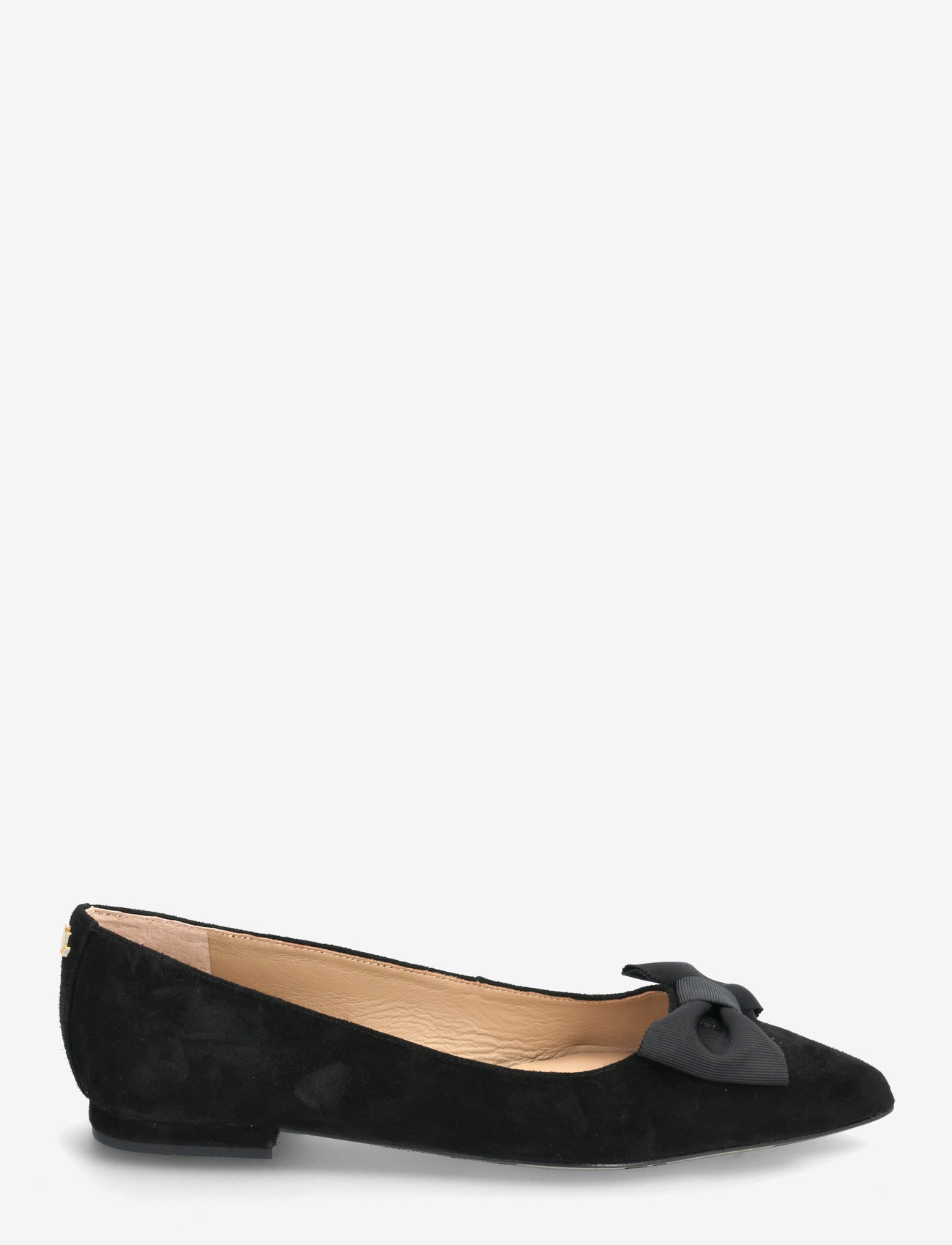 Lauren Ralph Lauren - Londyn Bow-Trim Suede Ballet Flat - speciella tillfällen - black/black - 1