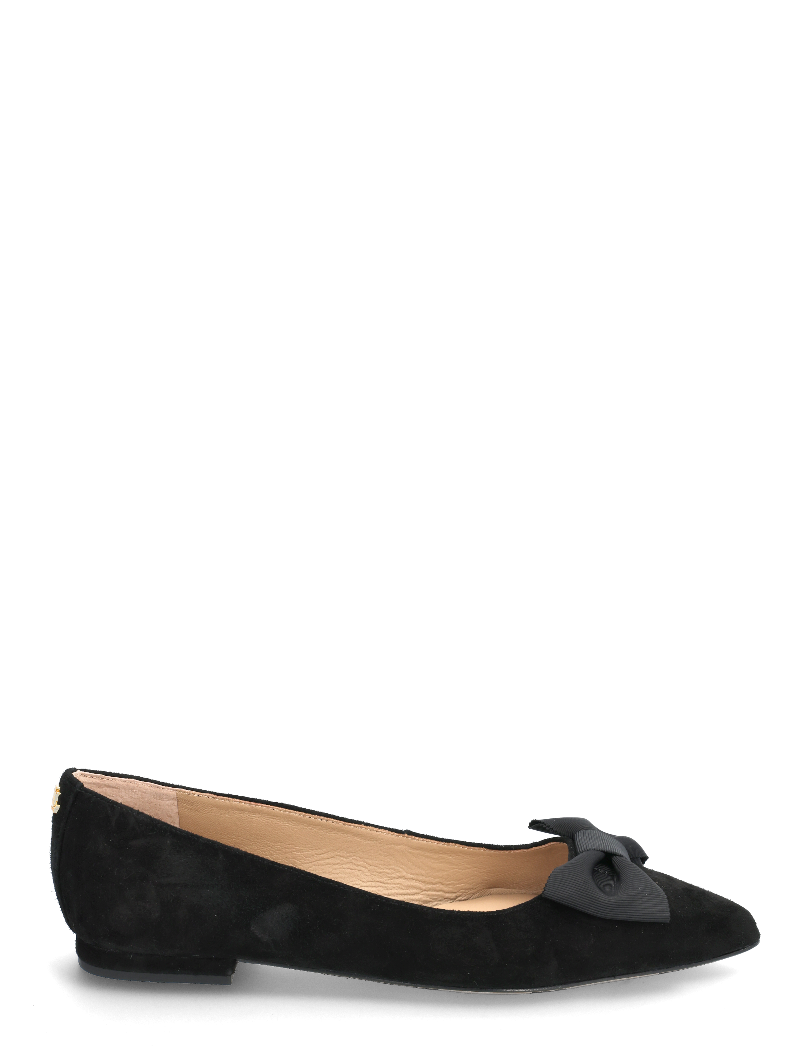 Lauren Ralph Lauren - Londyn Bow-Trim Suede Ballet Flat - særlige begivenheder - black/black - 1
