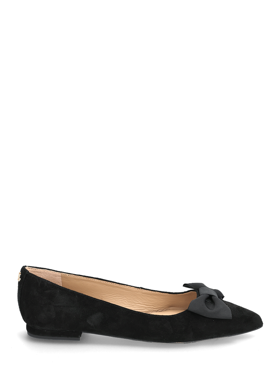 Lauren Ralph Lauren - Londyn Bow-Trim Suede Ballet Flat - besondere anlässe - black/black - 1