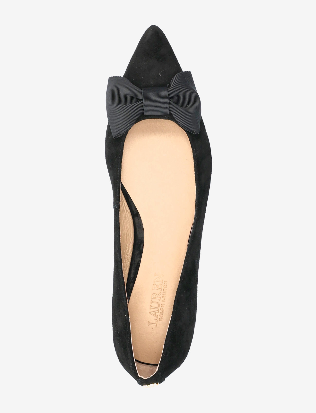 Lauren Ralph Lauren - Londyn Bow-Trim Suede Ballet Flat - speciella tillfällen - black/black - 3