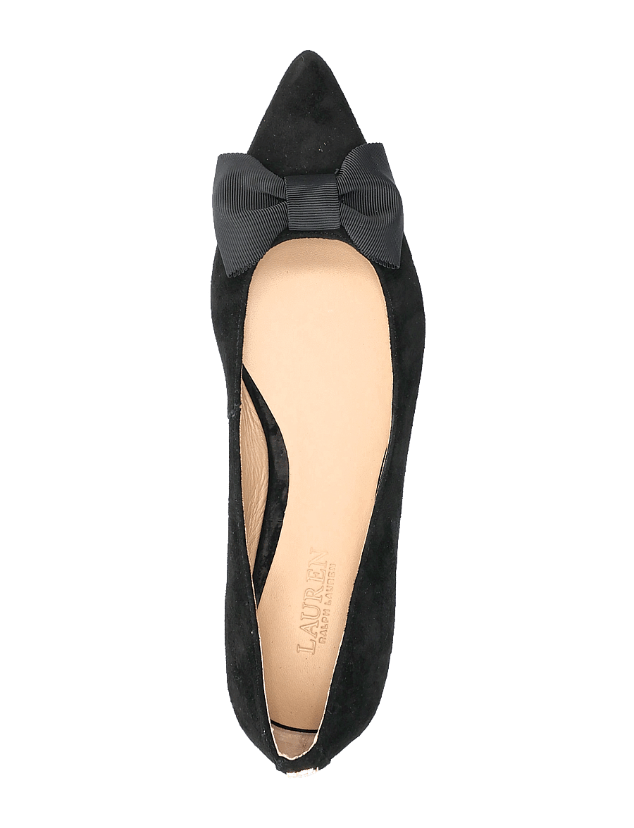 Lauren Ralph Lauren - Londyn Bow-Trim Suede Ballet Flat - besondere anlässe - black/black - 3