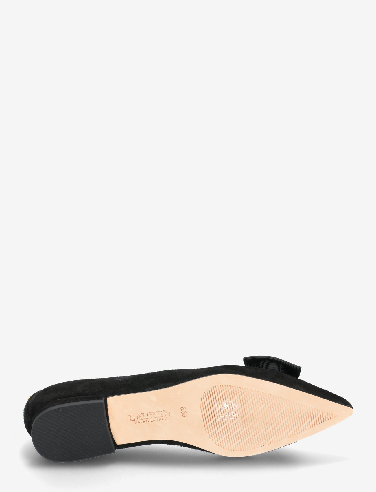 Lauren Ralph Lauren - Londyn Bow-Trim Suede Ballet Flat - speciella tillfällen - black/black - 4