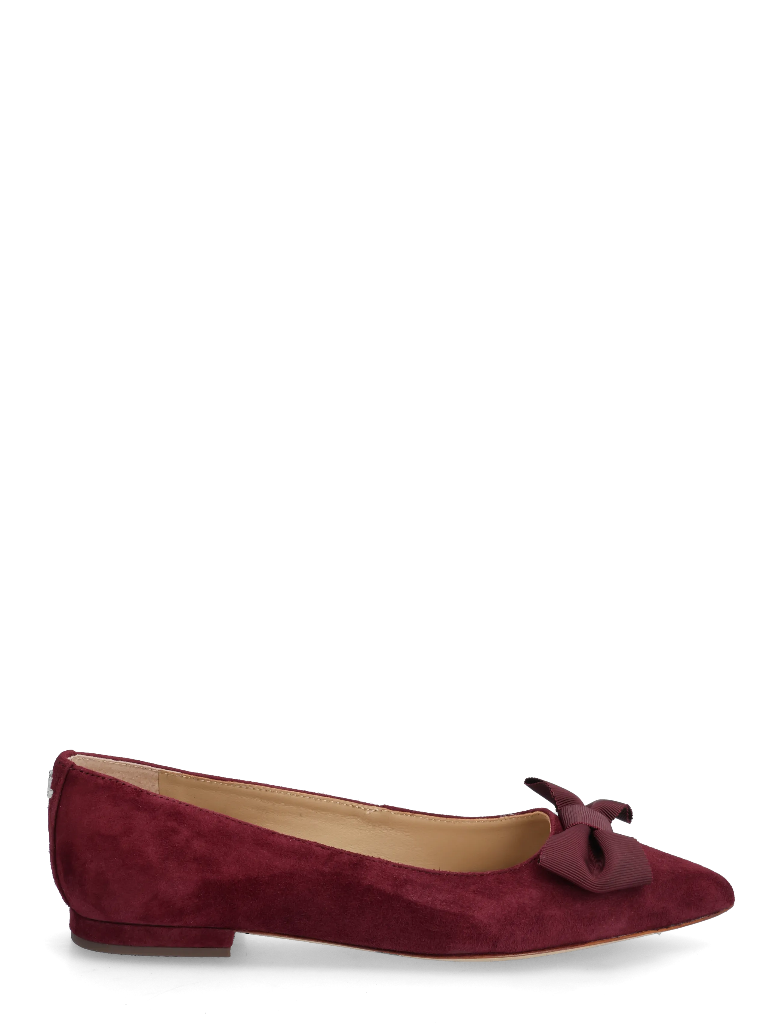 Lauren Ralph Lauren - Londyn Bow-Trim Suede Ballet Flat - ypatingos progos - dark garnet/dark - 1