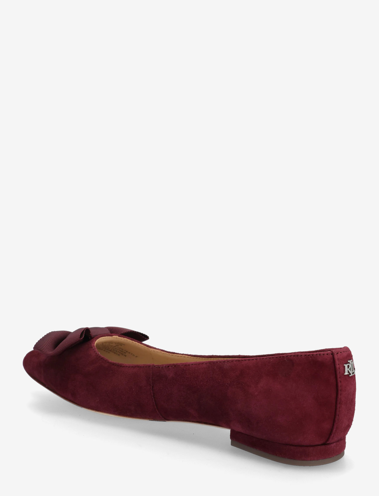 Lauren Ralph Lauren - Londyn Bow-Trim Suede Ballet Flat - ballerinas - dark garnet/dark - 2