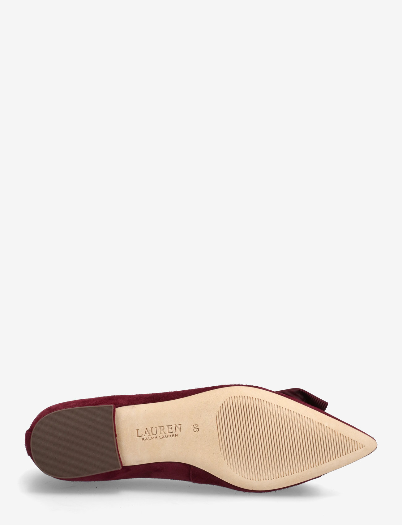 Lauren Ralph Lauren - Londyn Bow-Trim Suede Ballet Flat - ballerinas - dark garnet/dark - 4