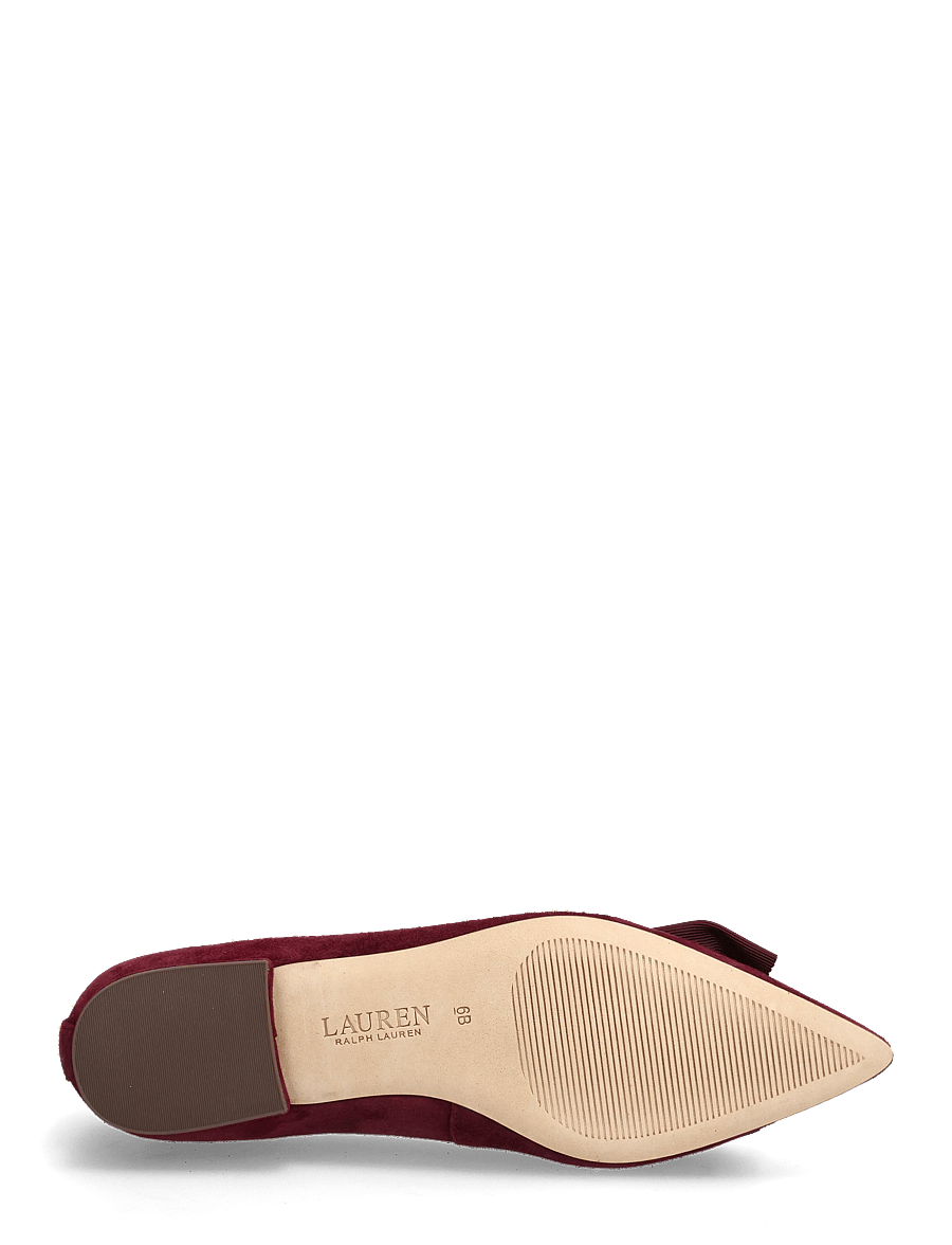 Lauren Ralph Lauren - Londyn Bow-Trim Suede Ballet Flat - besondere anlässe - dark garnet/dark - 4