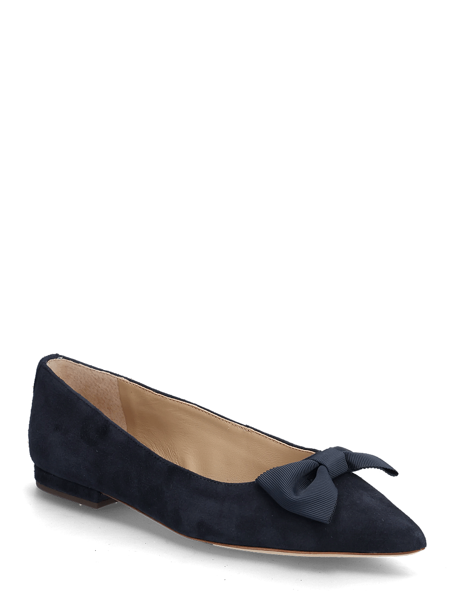 Lauren Ralph Lauren - Londyn Bow-Trim Suede Ballet Flat - besondere anlässe - lauren navy/laure - 0