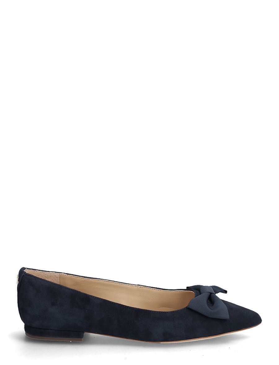 Lauren Ralph Lauren - Londyn Bow-Trim Suede Ballet Flat - besondere anlässe - lauren navy/laure - 1