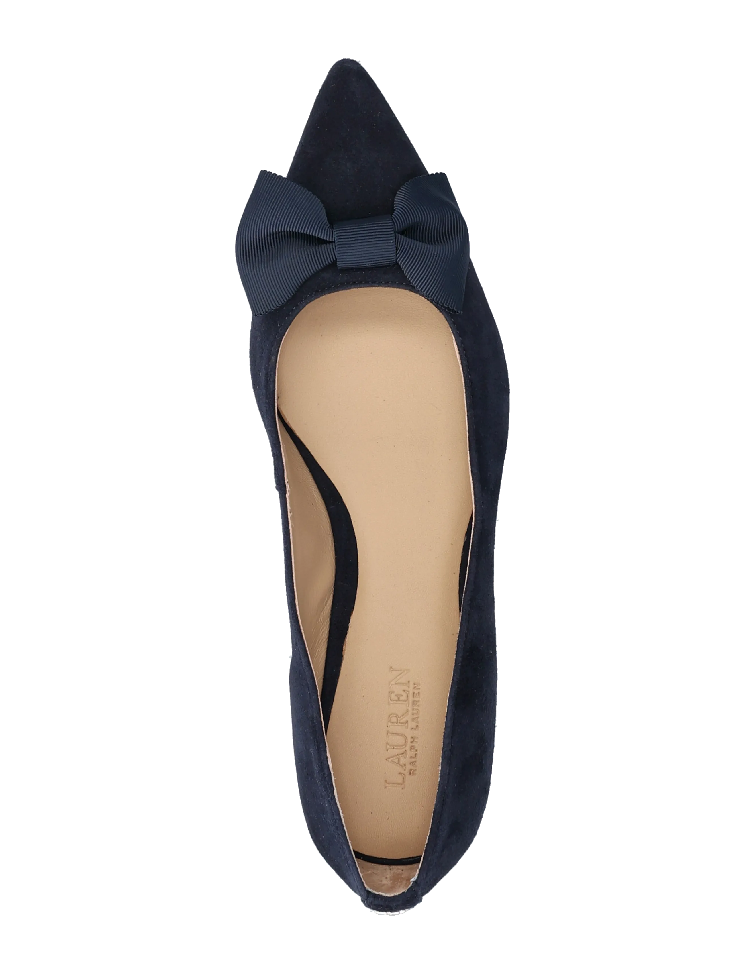 Lauren Ralph Lauren - Londyn Bow-Trim Suede Ballet Flat - særlige begivenheder - lauren navy/laure - 3