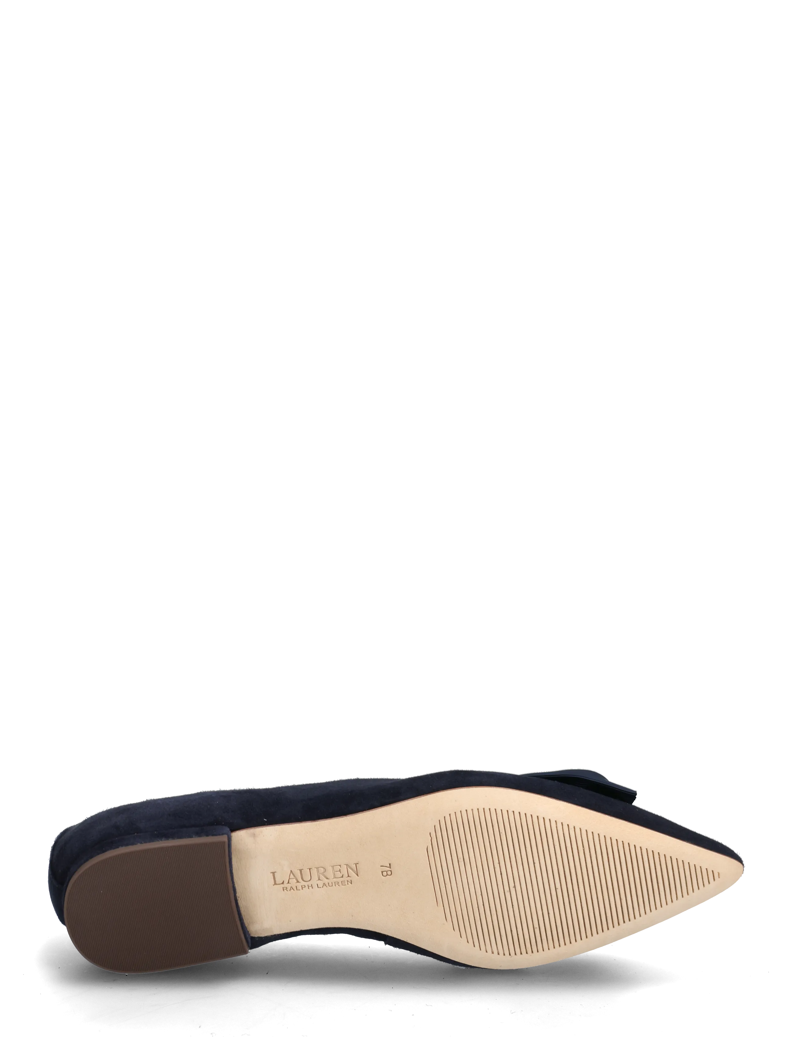 Lauren Ralph Lauren - Londyn Bow-Trim Suede Ballet Flat - særlige begivenheder - lauren navy/laure - 4